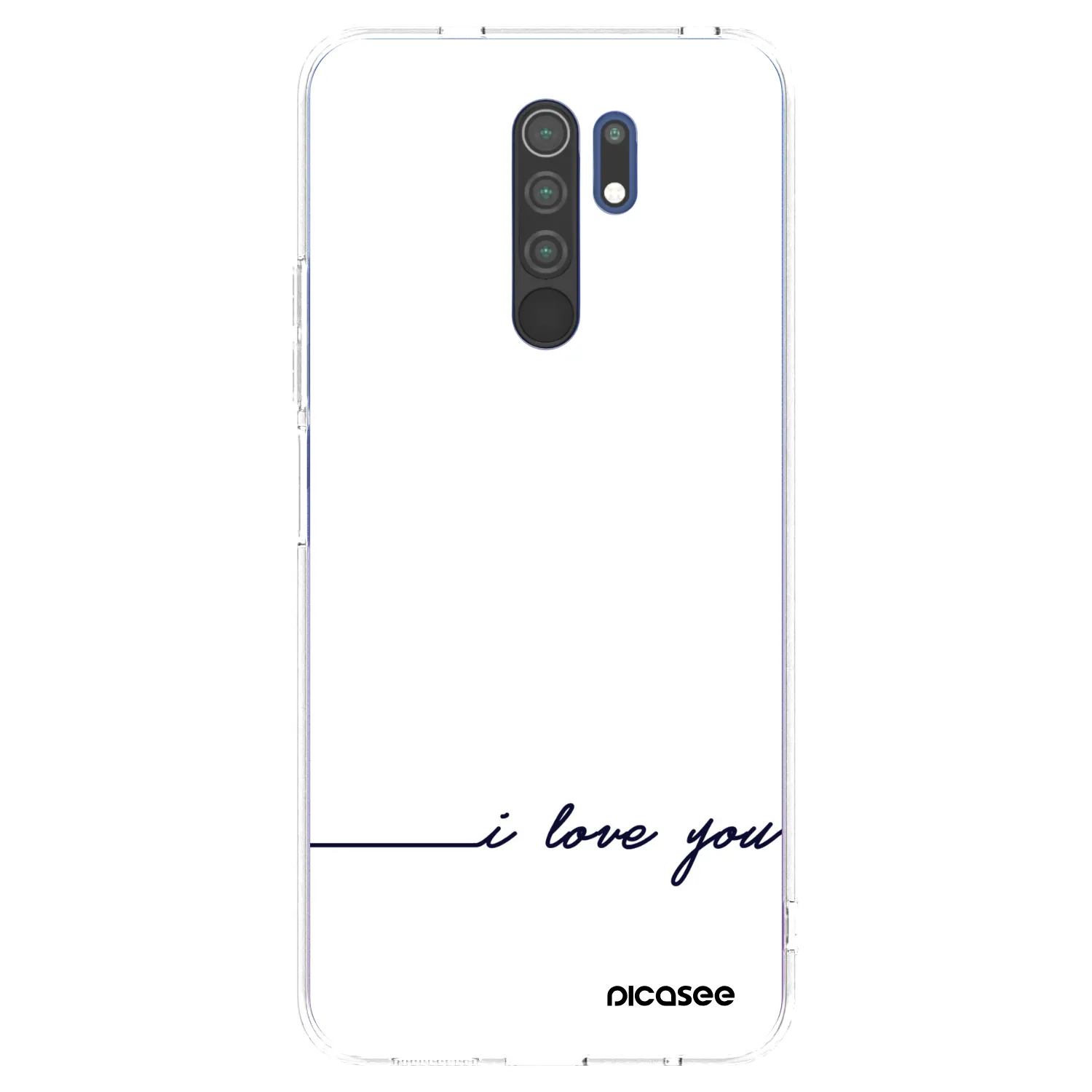 Picasee átlátszó szilikon tok az alábbi mobiltelefonokra Xiaomi Redmi 9 - I love you