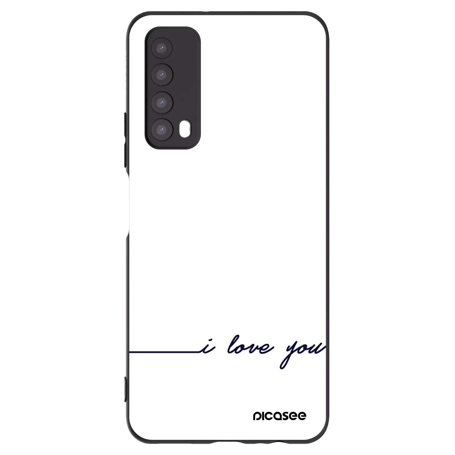 Picasee fekete szilikon tok az alábbi mobiltelefonokra Huawei P Smart 2021 - I love you