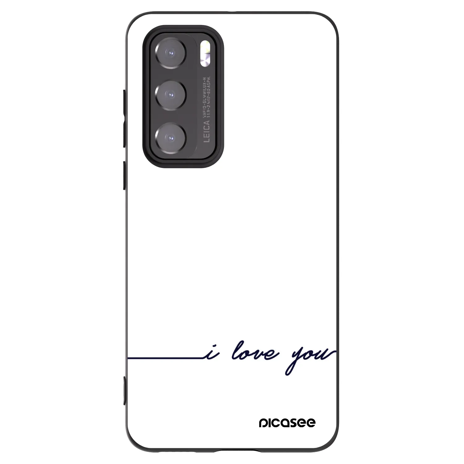 Picasee fekete szilikon tok az alábbi mobiltelefonokra Huawei P40 - I love you