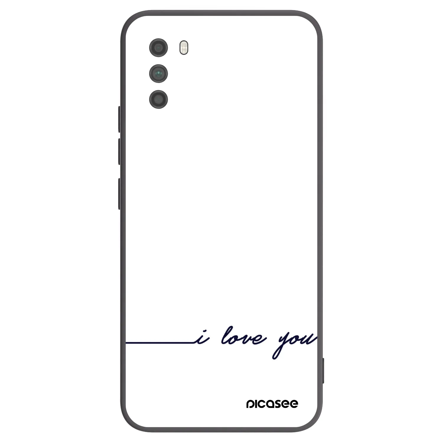Picasee fekete szilikon tok az alábbi mobiltelefonokra Xiaomi Poco M3 - I love you