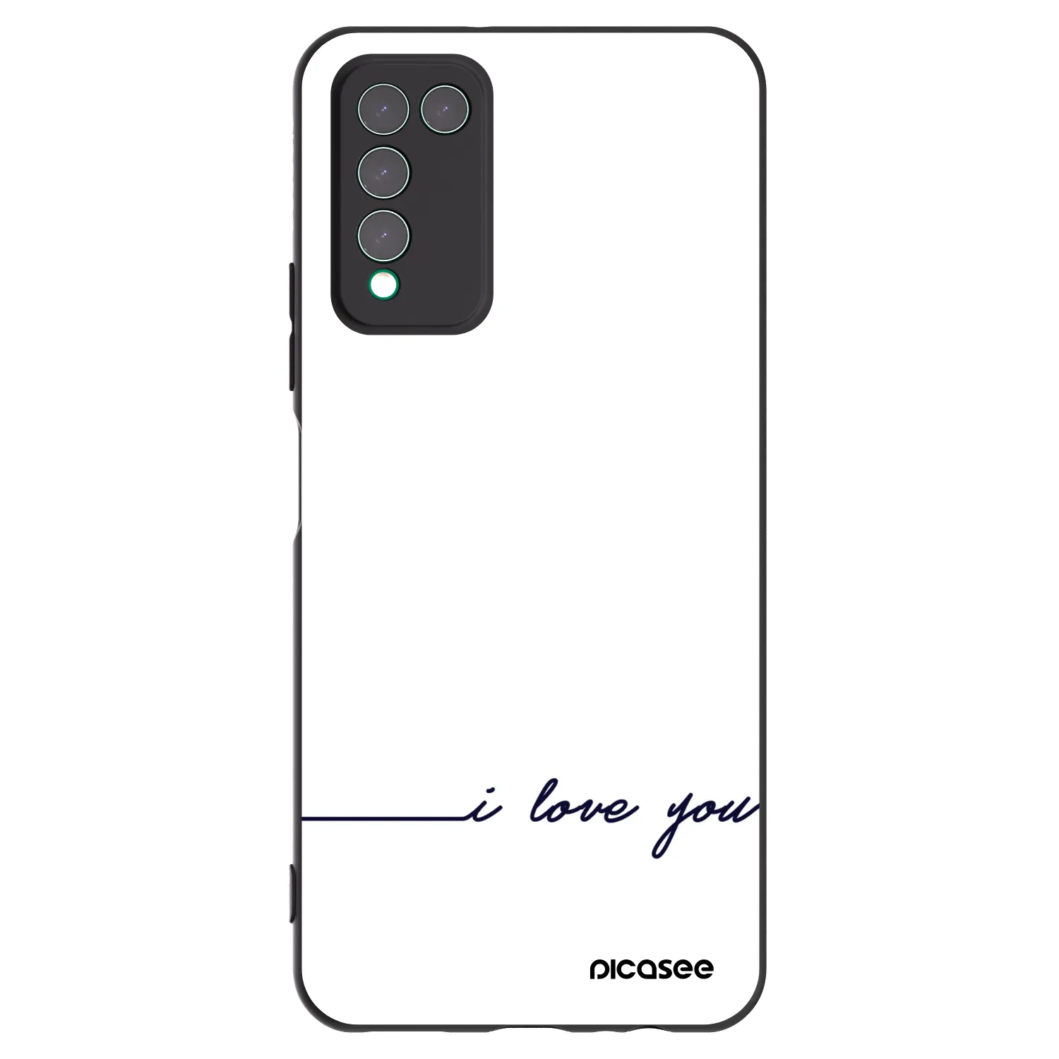 Picasee fekete szilikon tok az alábbi mobiltelefonokra Honor 10X Lite - I love you
