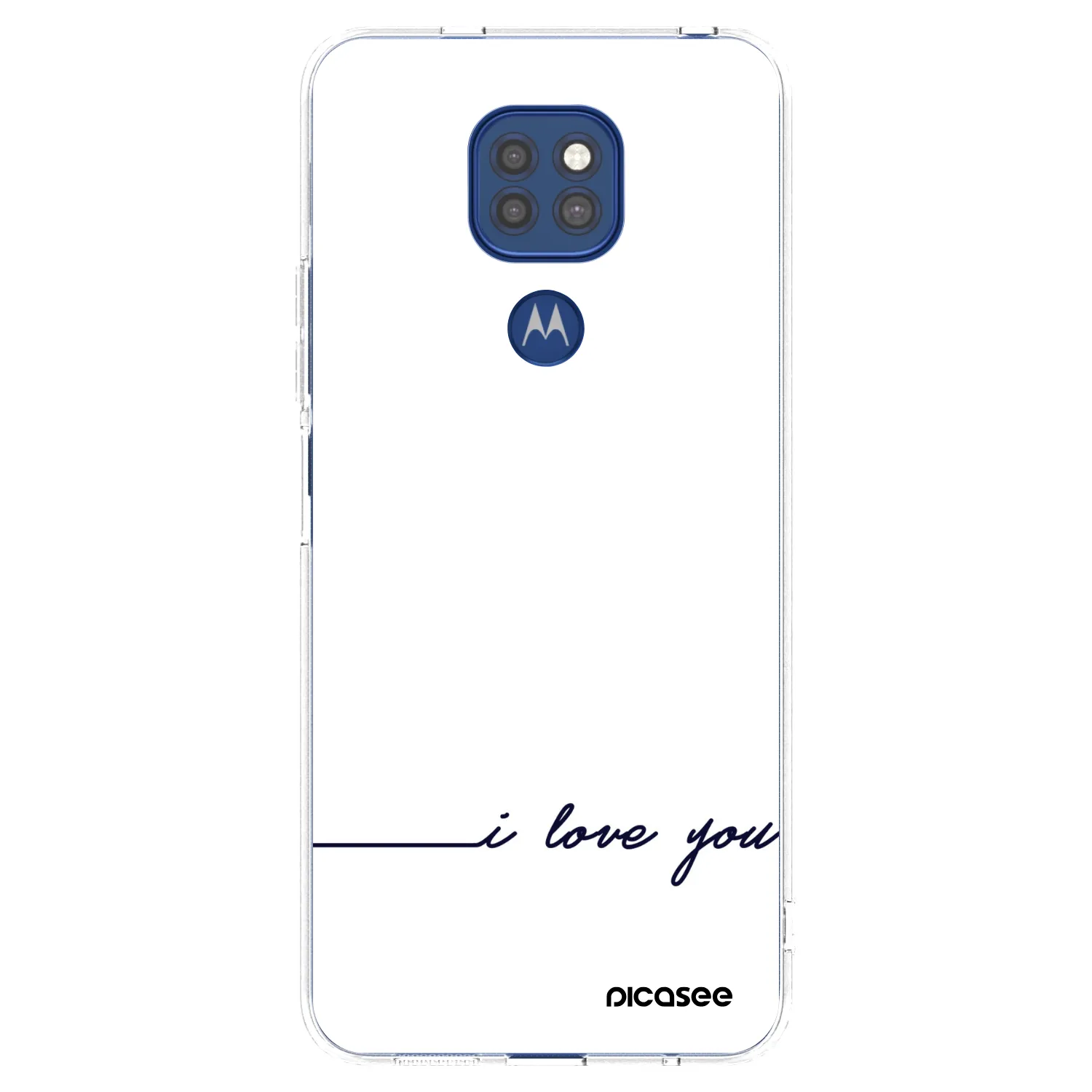 Picasee átlátszó szilikon tok az alábbi mobiltelefonokra Motorola Moto G9 Play - I love you