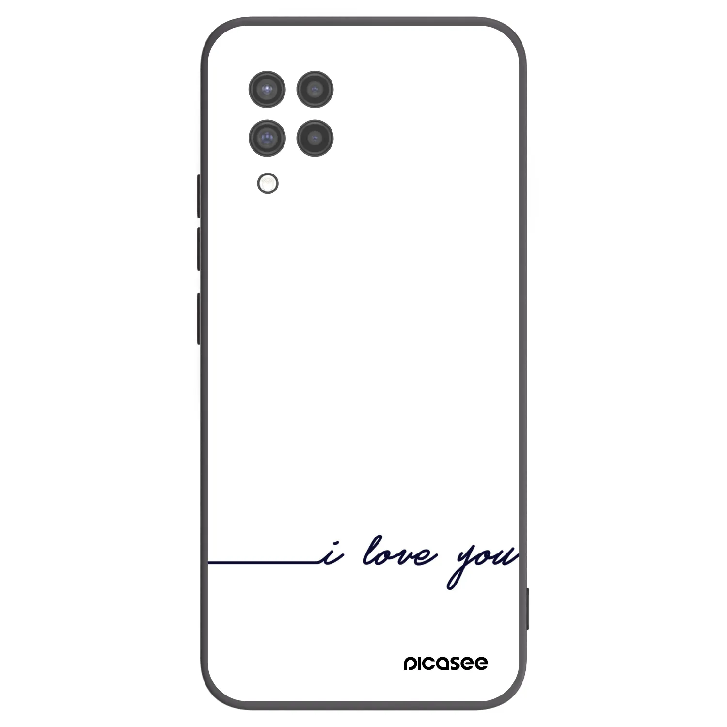 Picasee fekete szilikon tok az alábbi mobiltelefonokra Samsung Galaxy A42 A426B - I love you