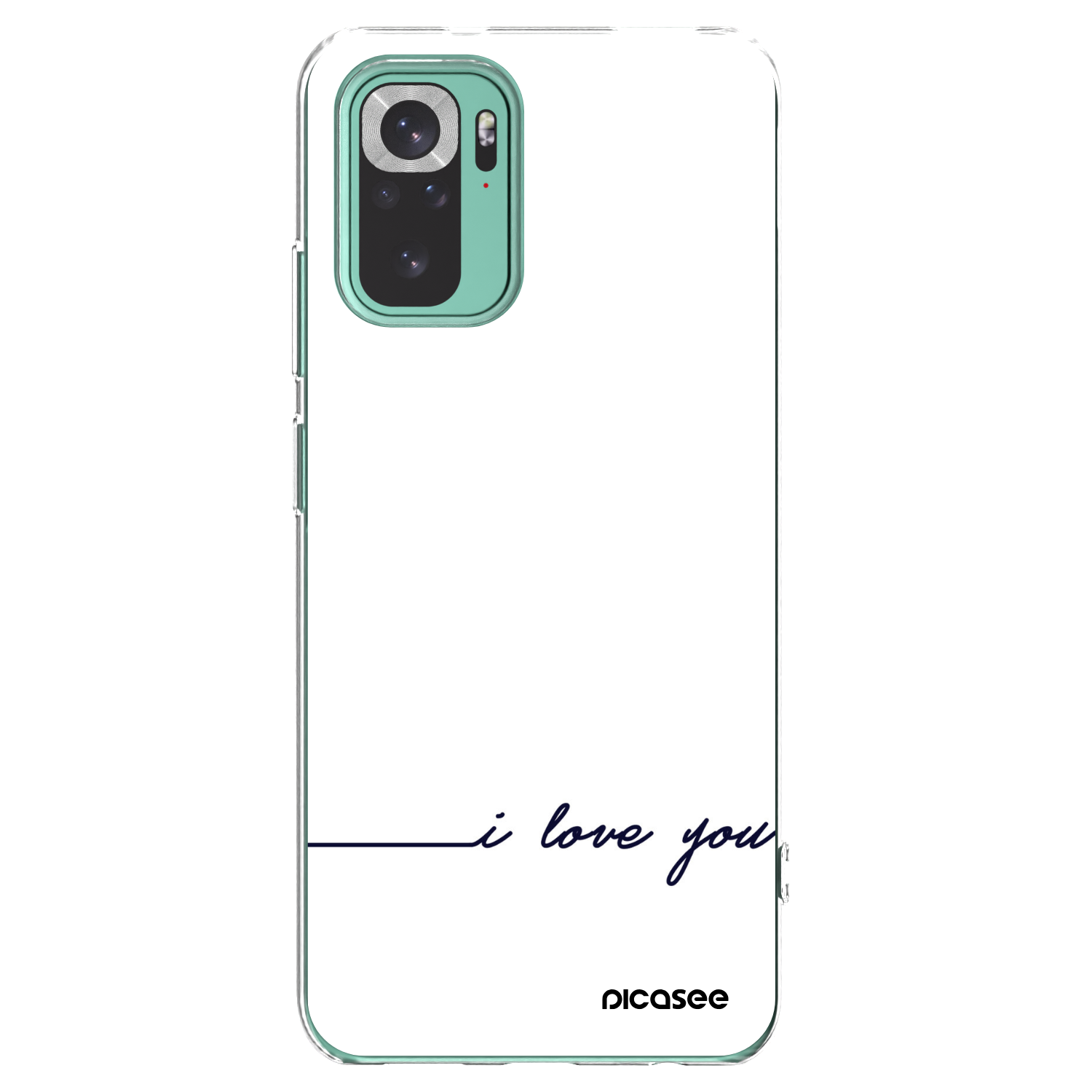 Picasee átlátszó szilikon tok az alábbi mobiltelefonokra Xiaomi Redmi Note 10 Pro - I love you