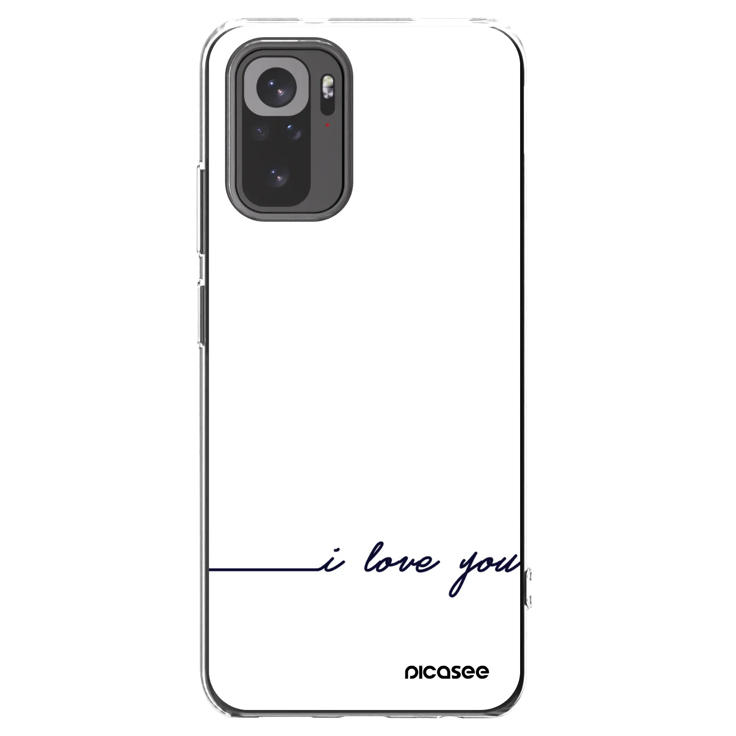 Picasee átlátszó szilikon tok az alábbi mobiltelefonokra Xiaomi Redmi Note 10S - I love you
