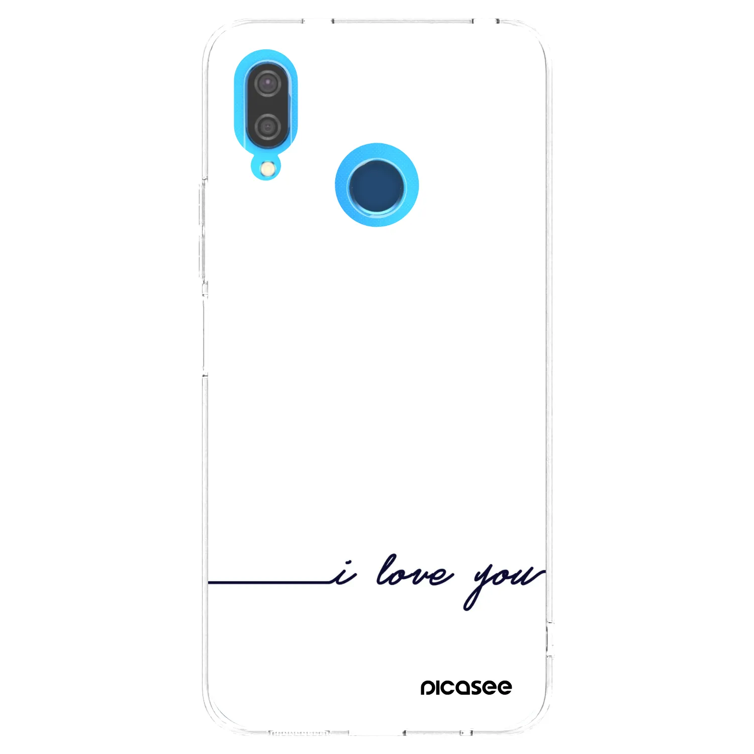 Picasee átlátszó szilikon tok az alábbi mobiltelefonokra Huawei P20 Lite - I love you