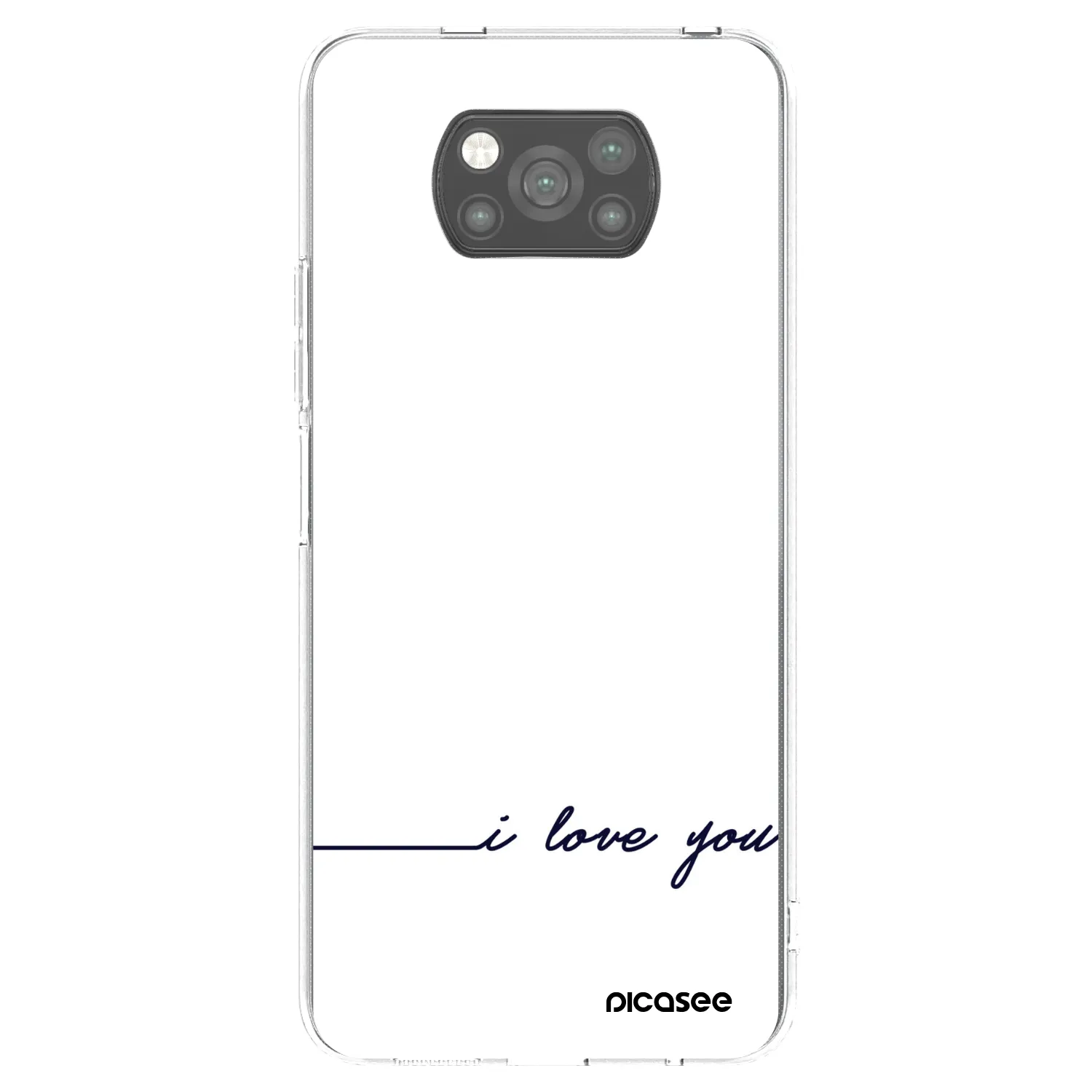 Picasee fekete szilikon tok az alábbi mobiltelefonokra Xiaomi Poco X3 Pro - I love you