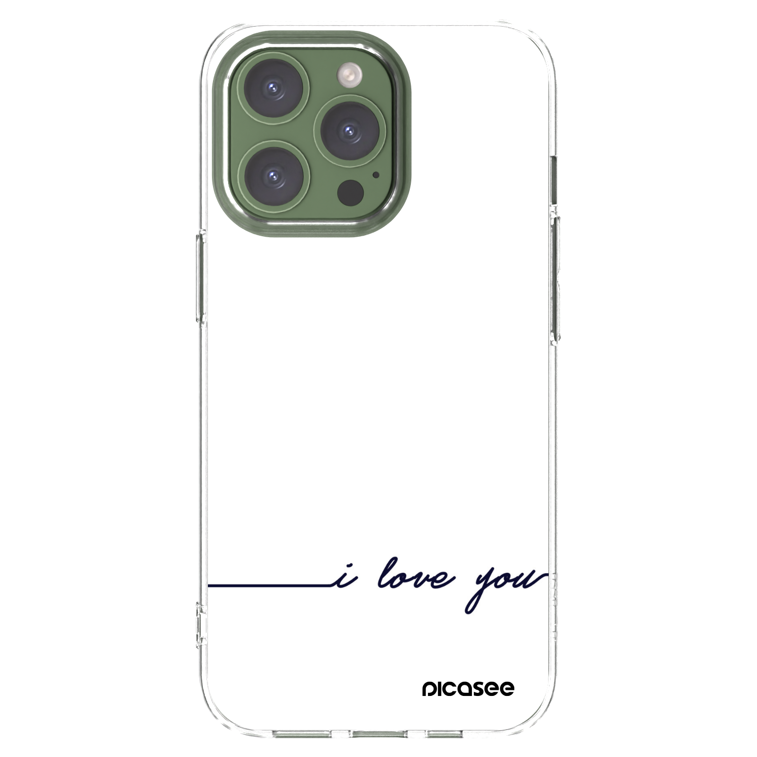 Picasee átlátszó szilikon tok az alábbi mobiltelefonokra Apple iPhone 13 Pro - I love you