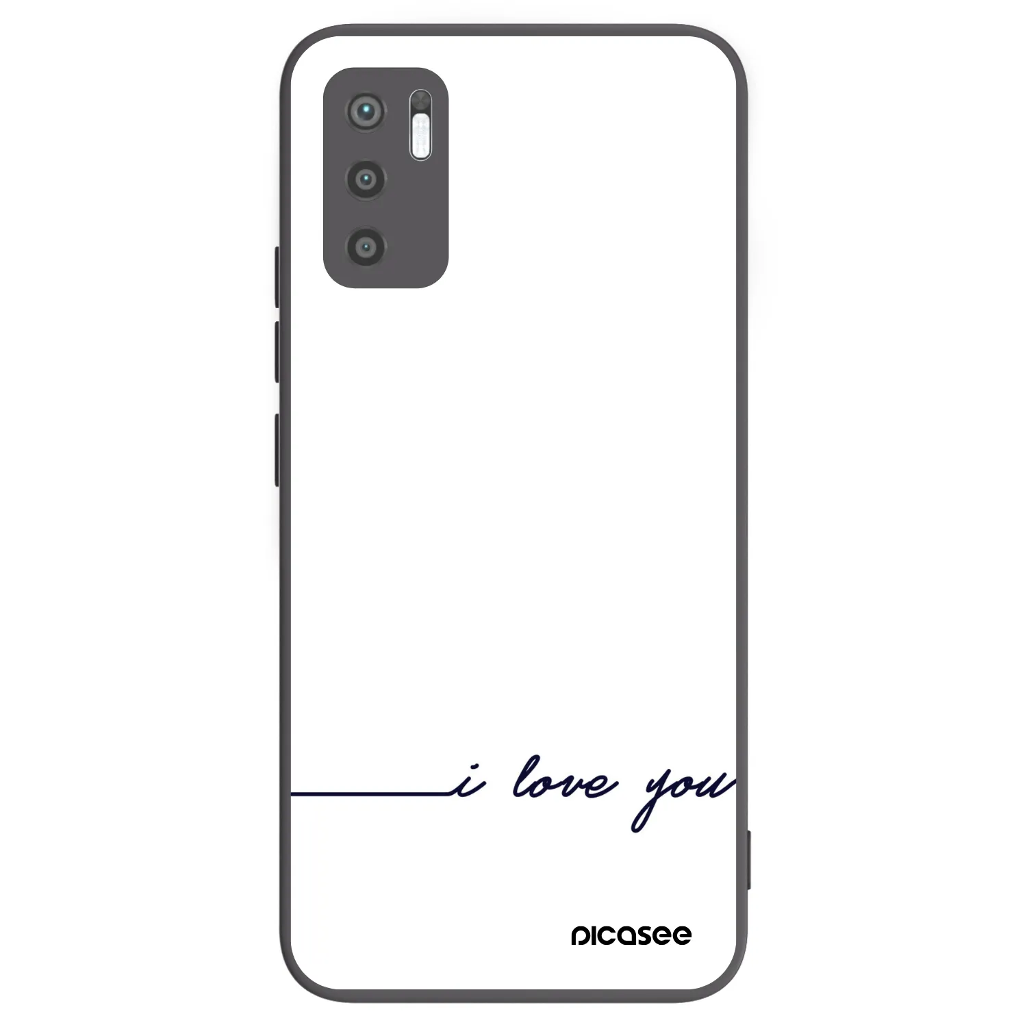 Picasee fekete szilikon tok az alábbi mobiltelefonokra Xiaomi Redmi Note 10 5G - I love you