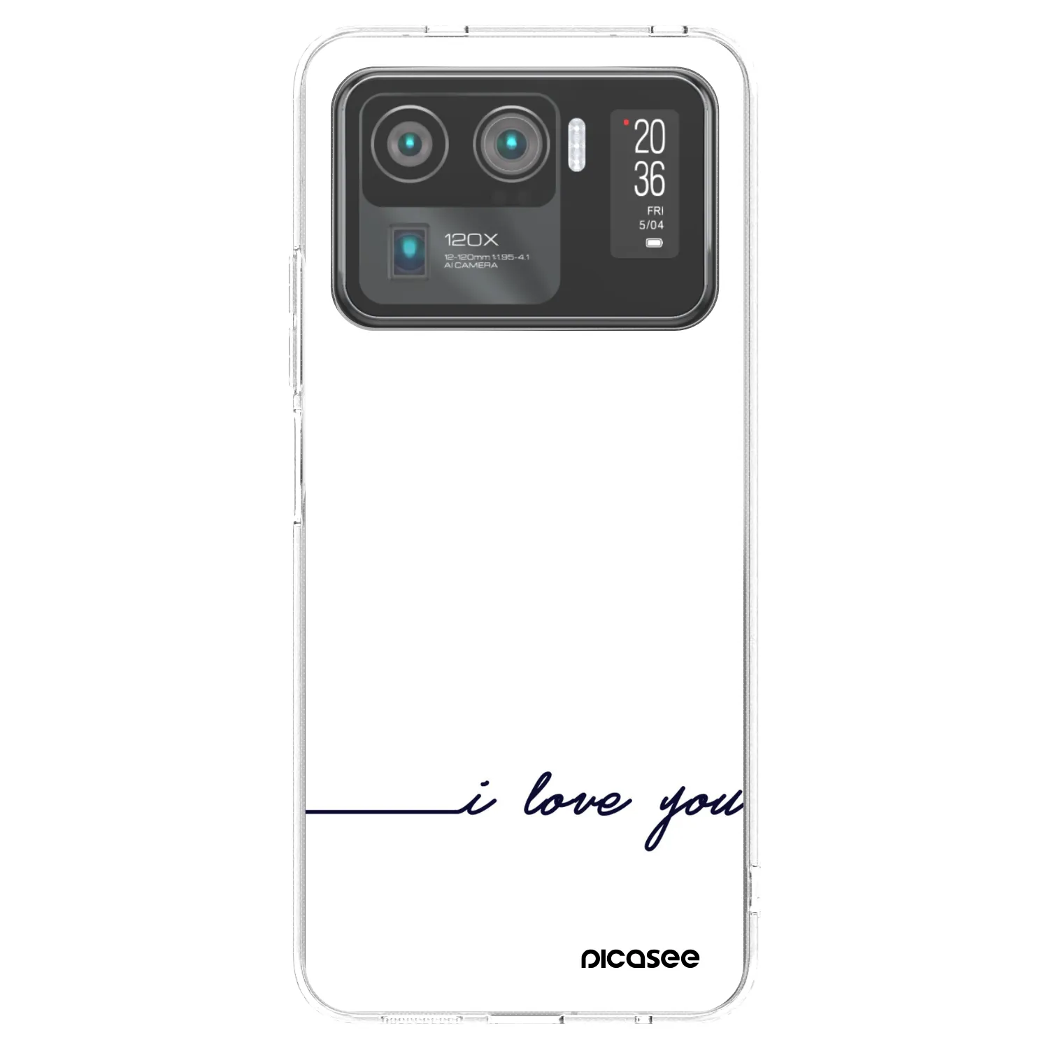 Picasee átlátszó szilikon tok az alábbi mobiltelefonokra Xiaomi Mi 11 Ultra - I love you