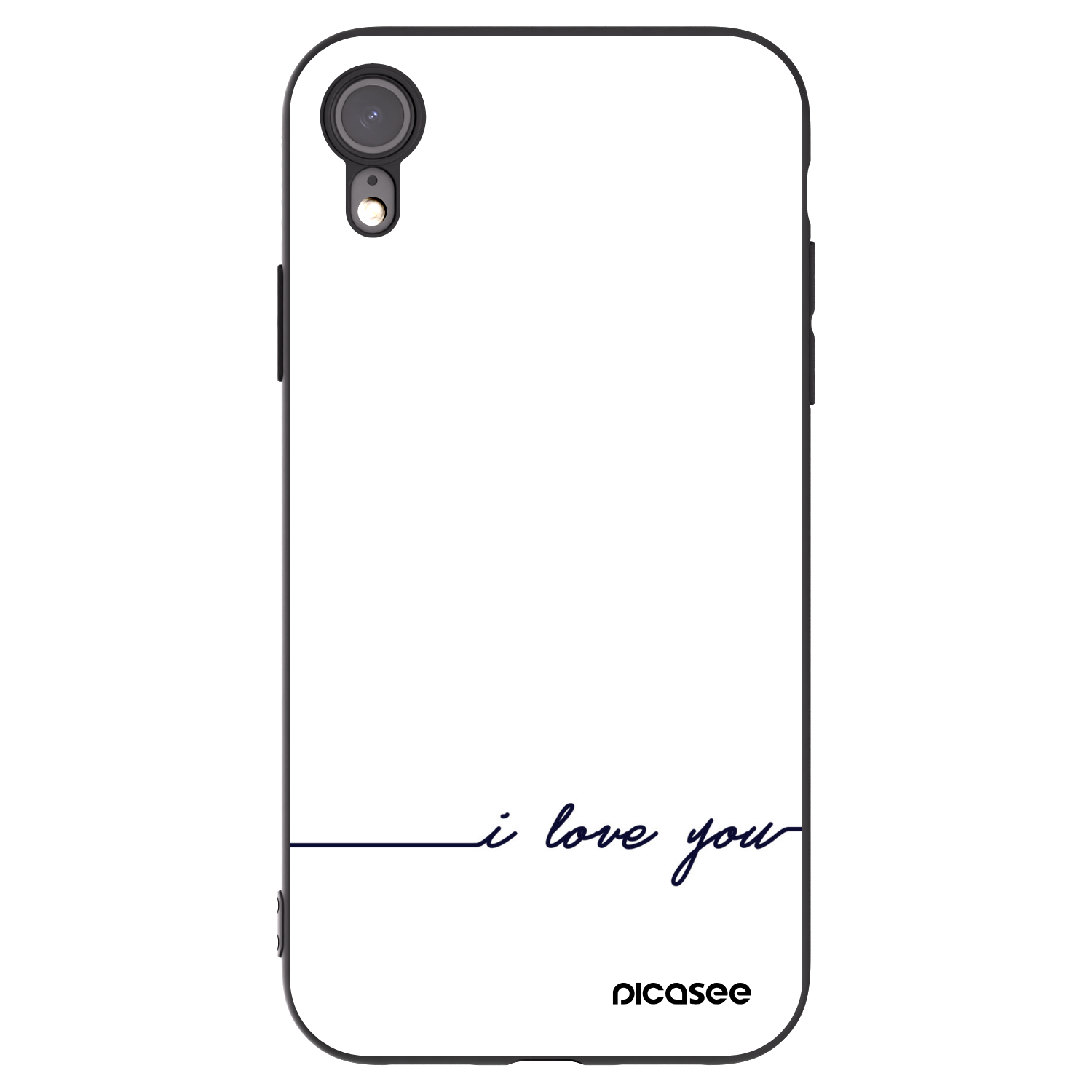Picasee fekete szilikon tok az alábbi mobiltelefonokra Apple iPhone XR - I love you