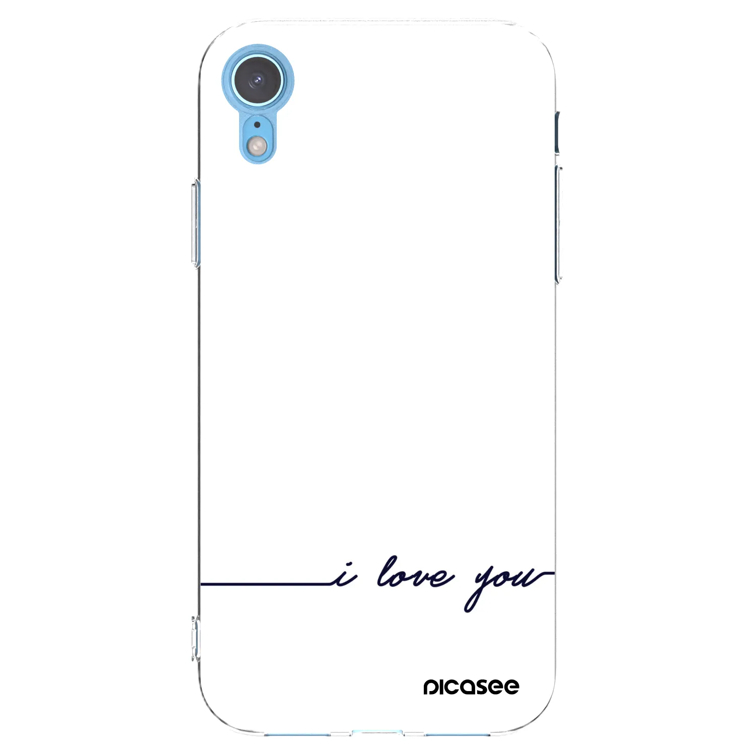 Picasee átlátszó szilikon tok az alábbi mobiltelefonokra Apple iPhone XR - I love you