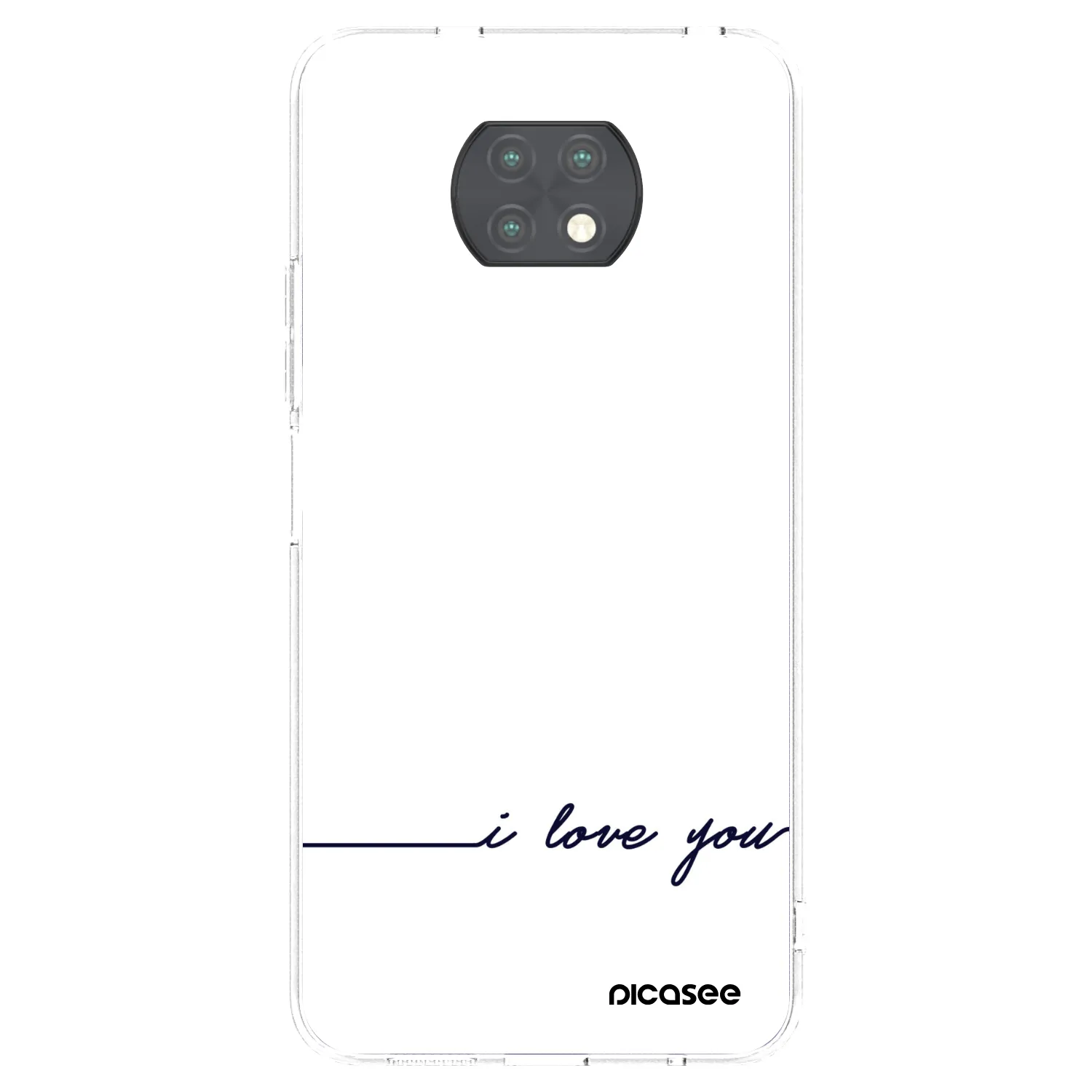 Picasee átlátszó szilikon tok az alábbi mobiltelefonokra Xiaomi Redmi Note 9T - I love you