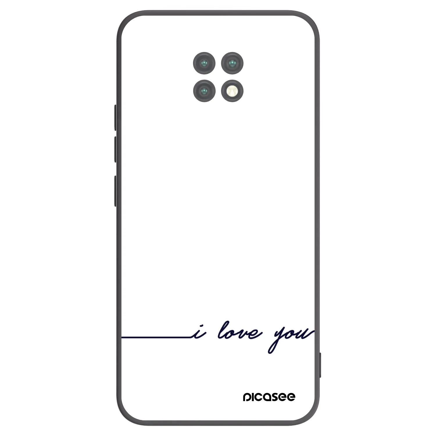 Picasee fekete szilikon tok az alábbi mobiltelefonokra Xiaomi Redmi Note 9T - I love you