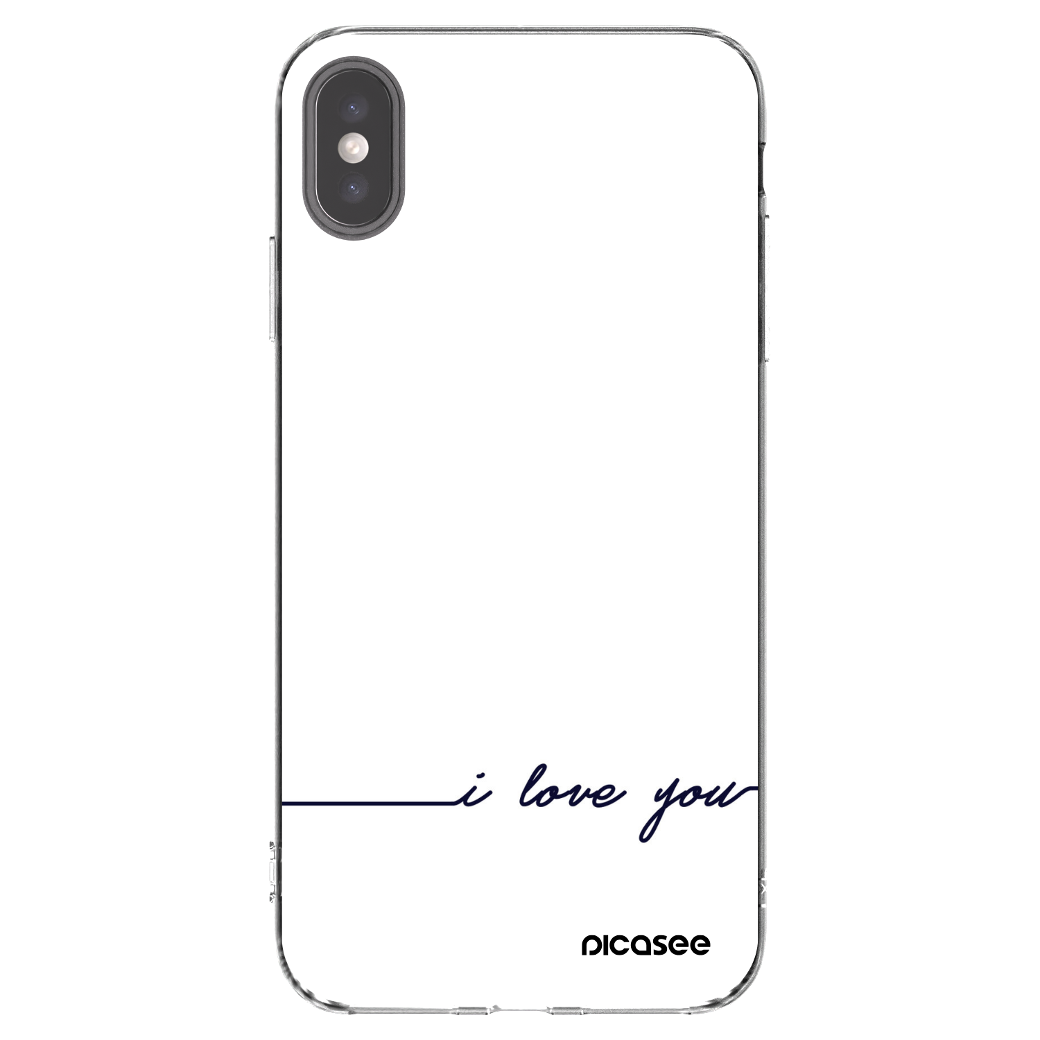 Picasee átlátszó szilikon tok az alábbi mobiltelefonokra Apple iPhone XS Max - I love you