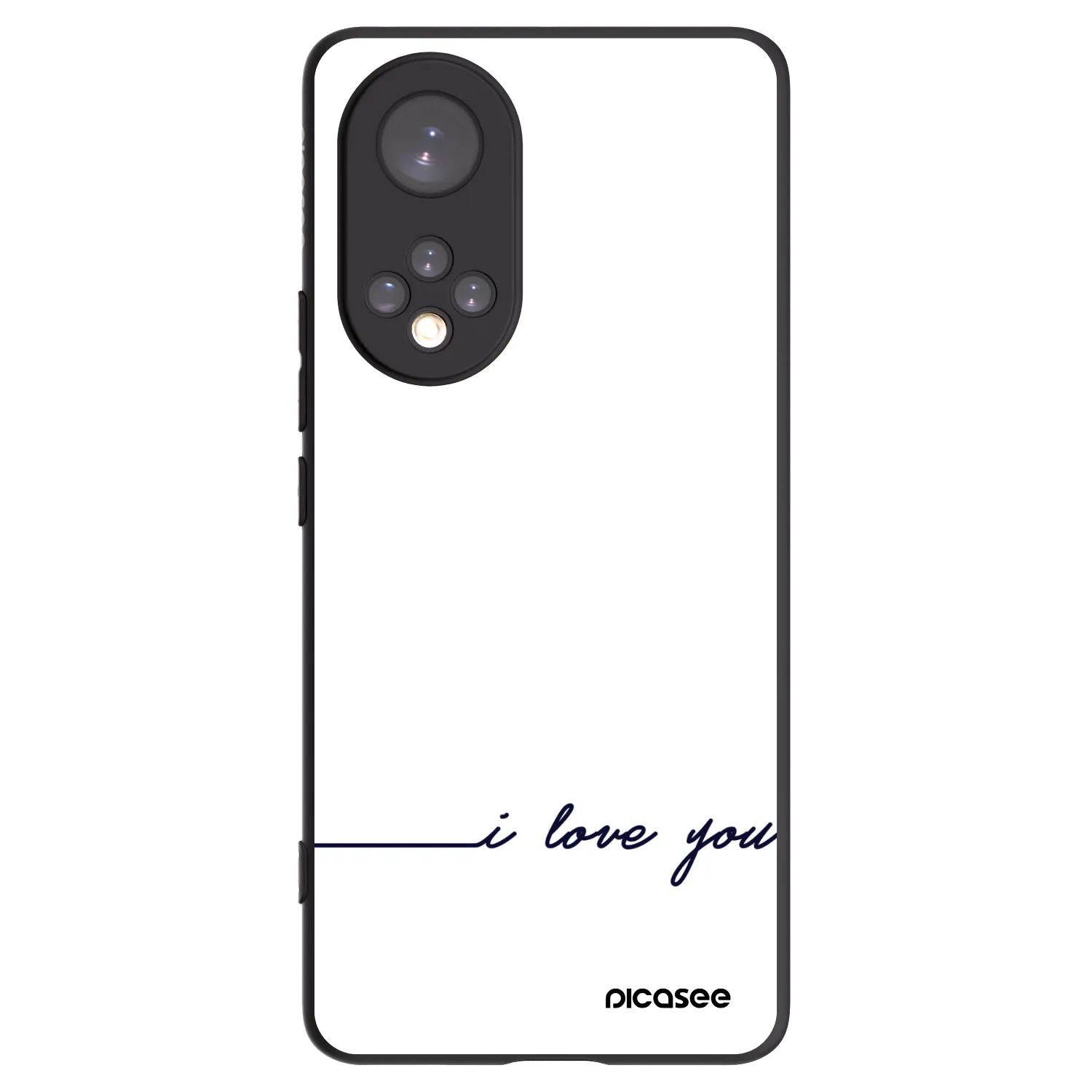 Picasee fekete szilikon tok az alábbi mobiltelefonokra Honor 50 5G - I love you