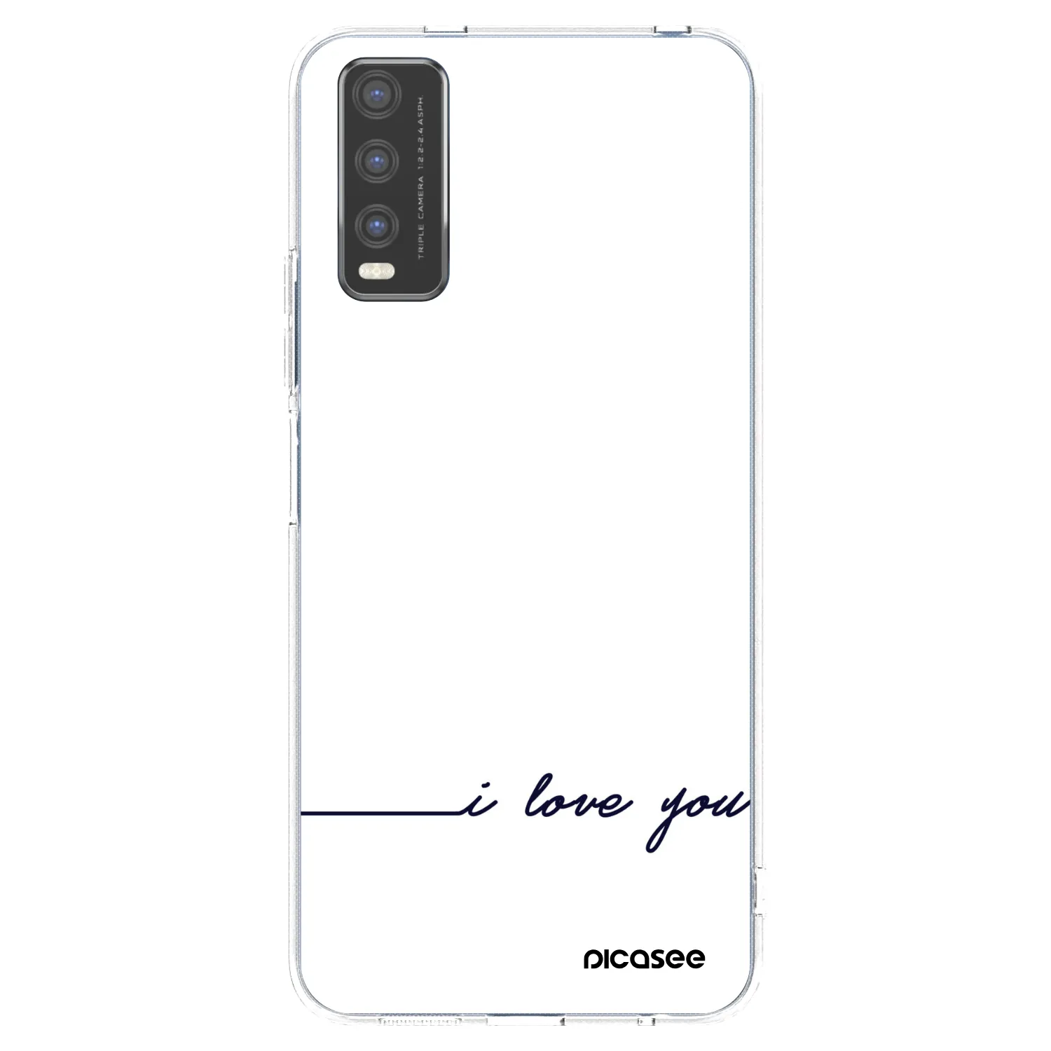 Picasee átlátszó szilikon tok az alábbi mobiltelefonokra Vivo Y20s - I love you