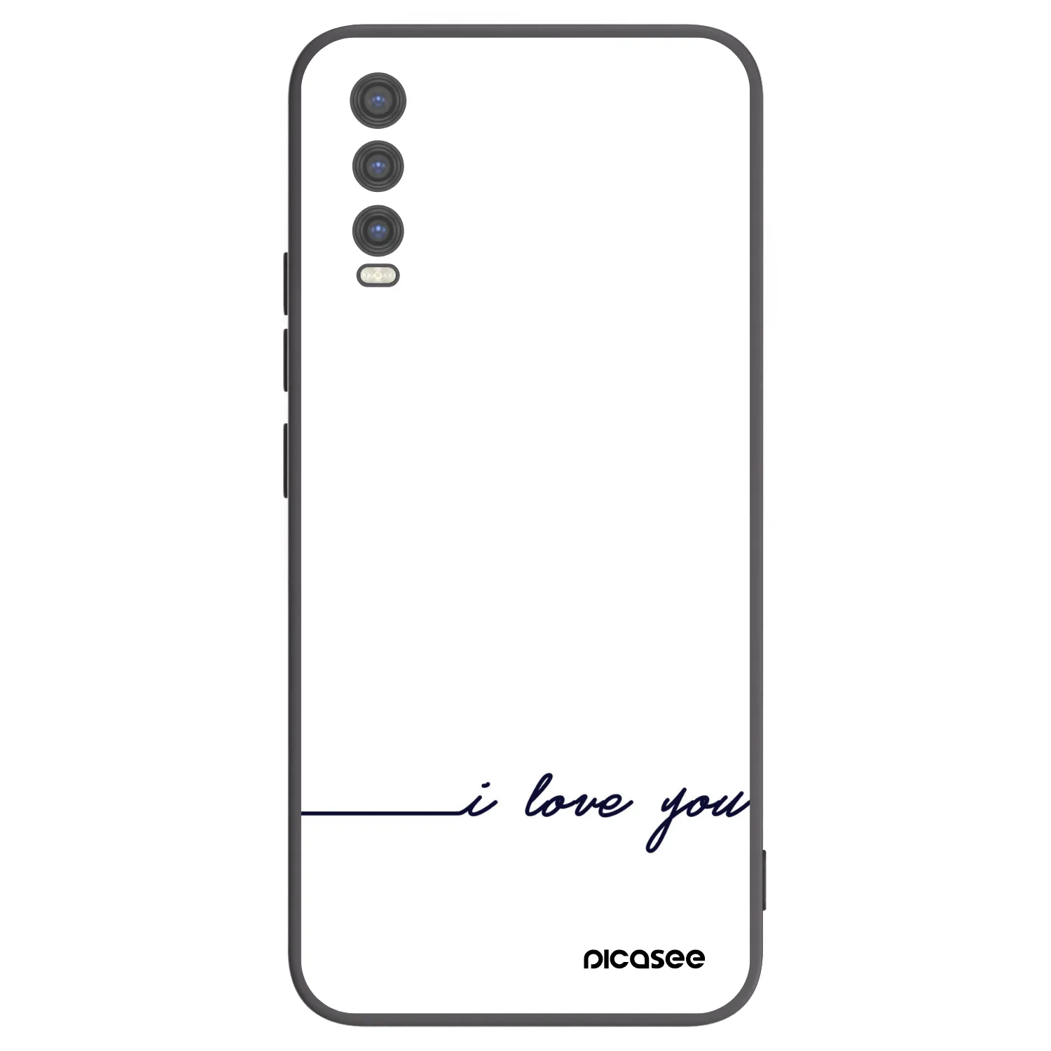 Picasee fekete szilikon tok az alábbi mobiltelefonokra Vivo Y20s - I love you