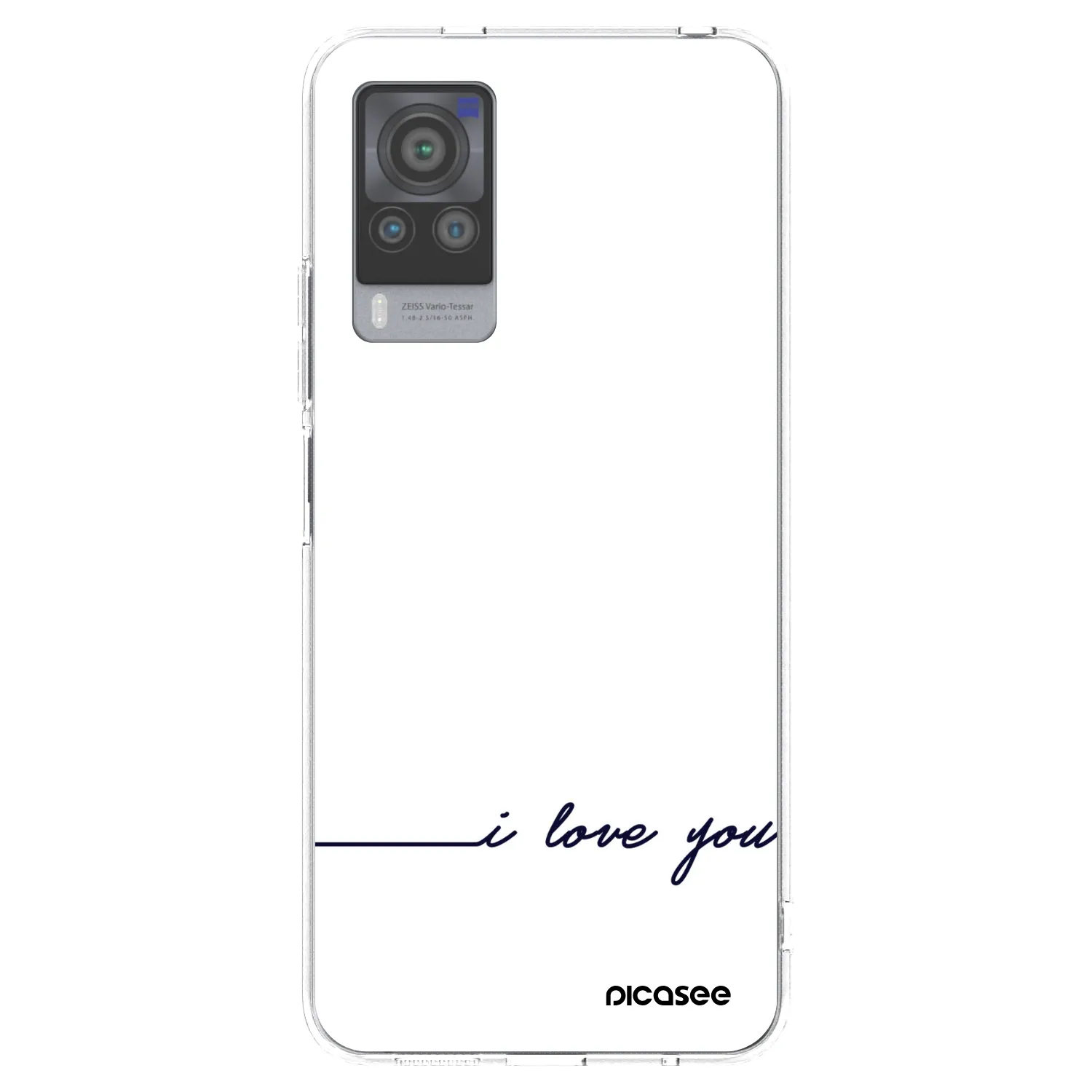 Picasee átlátszó szilikon tok az alábbi mobiltelefonokra Vivo X60 Pro 5G - I love you
