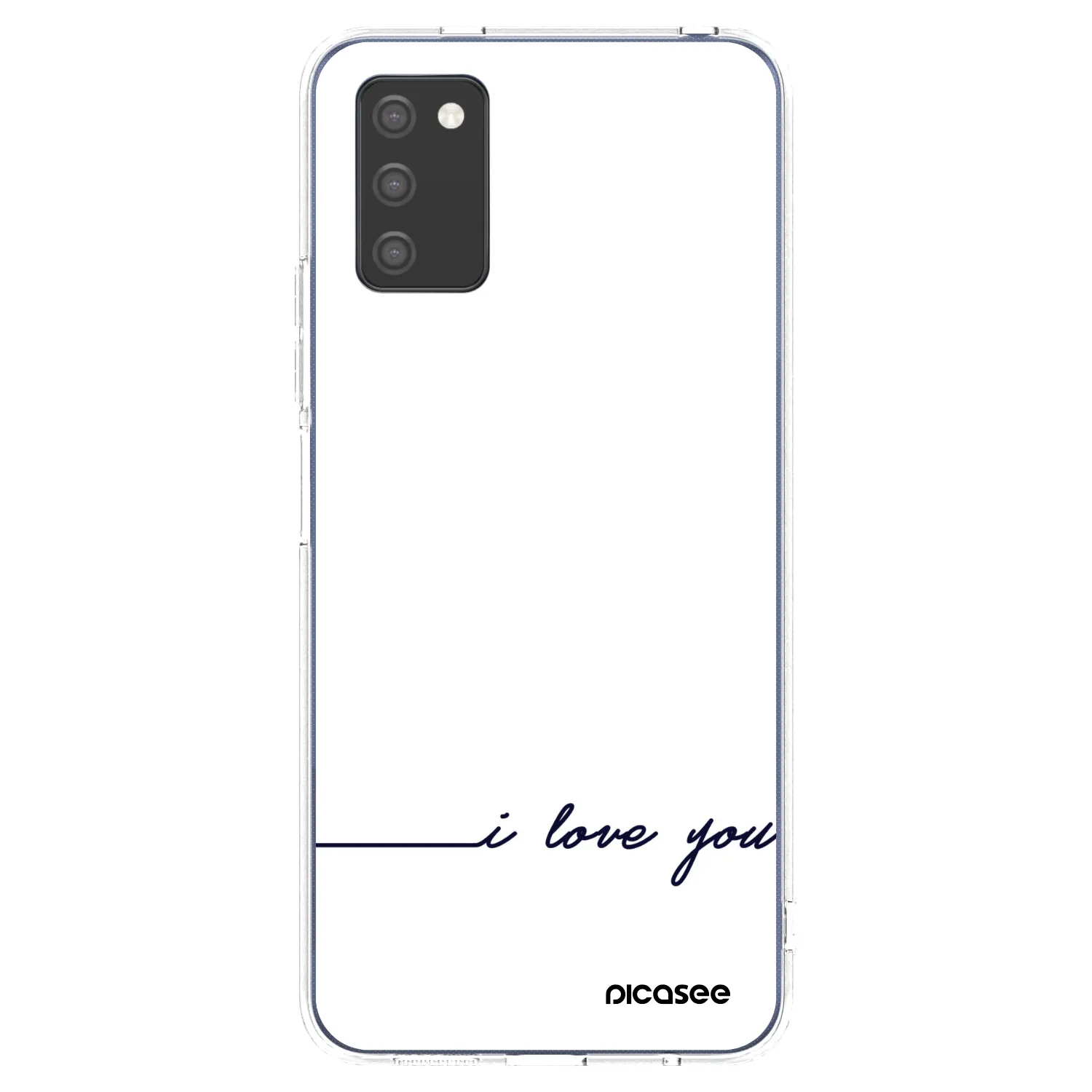 Picasee átlátszó szilikon tok az alábbi mobiltelefonokra Samsung Galaxy A03s A037G - I love you