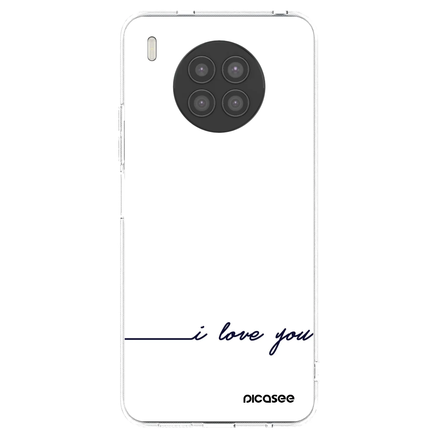 Picasee átlátszó szilikon tok az alábbi mobiltelefonokra Huawei Nova 8i - I love you