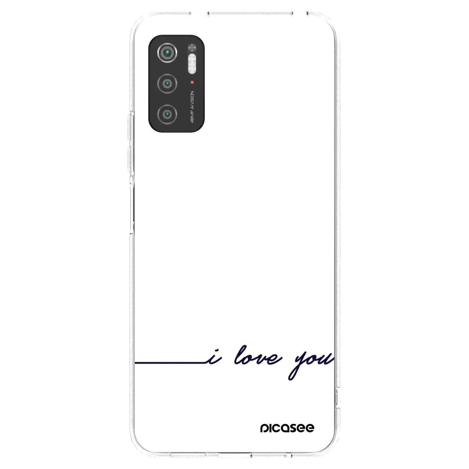 Picasee átlátszó szilikon tok az alábbi mobiltelefonokra Xiaomi Poco M3 Pro 5G - I love you