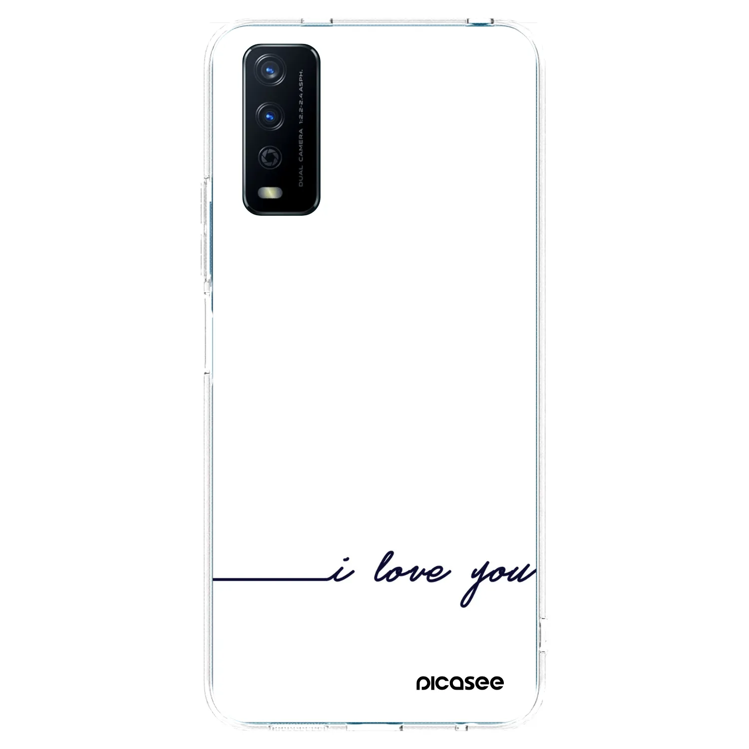 Picasee átlátszó szilikon tok az alábbi mobiltelefonokra Vivo Y11s - I love you