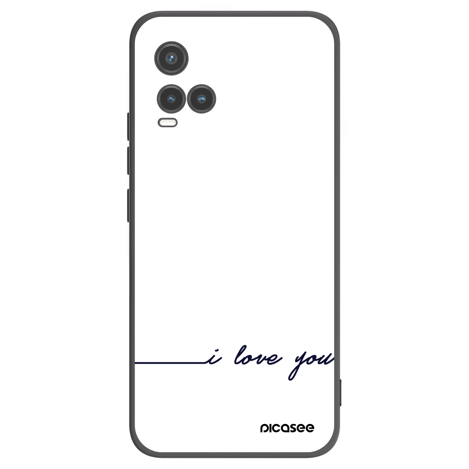 Picasee fekete szilikon tok az alábbi mobiltelefonokra Vivo Y33s - I love you