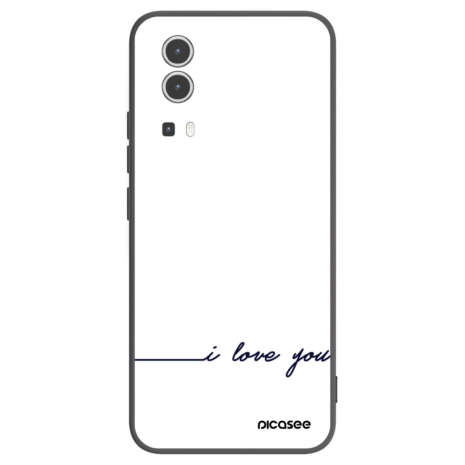 Picasee fekete szilikon tok az alábbi mobiltelefonokra Vivo Y72 5G - I love you