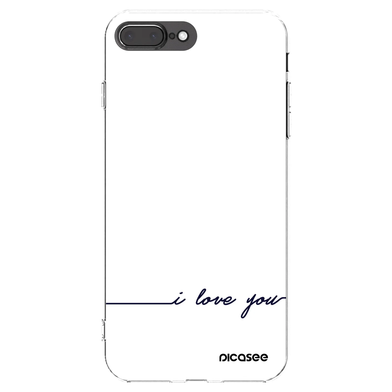 Picasee átlátszó szilikon tok az alábbi mobiltelefonokra Apple iPhone 7 Plus - I love you