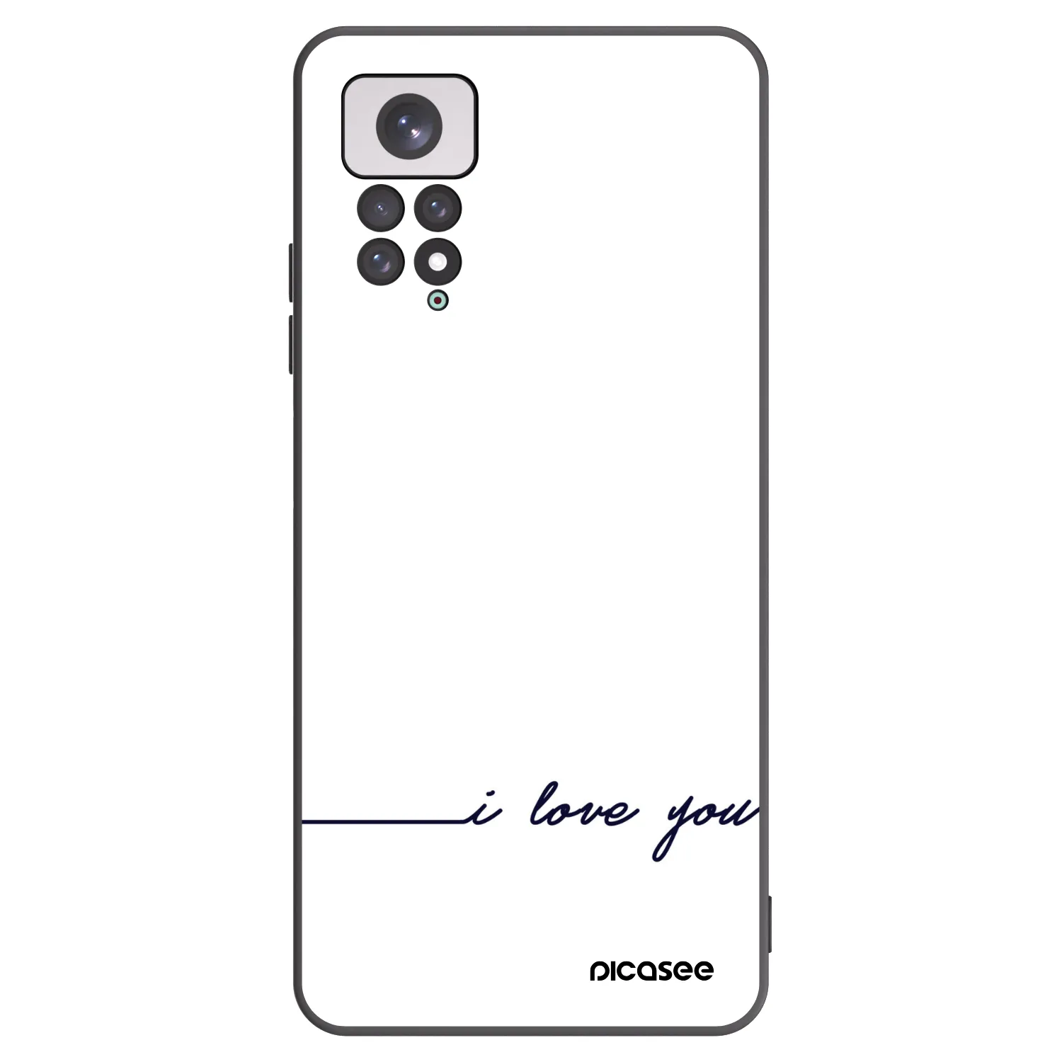 Picasee fekete szilikon tok az alábbi mobiltelefonokra Xiaomi Redmi Note 11 - I love you