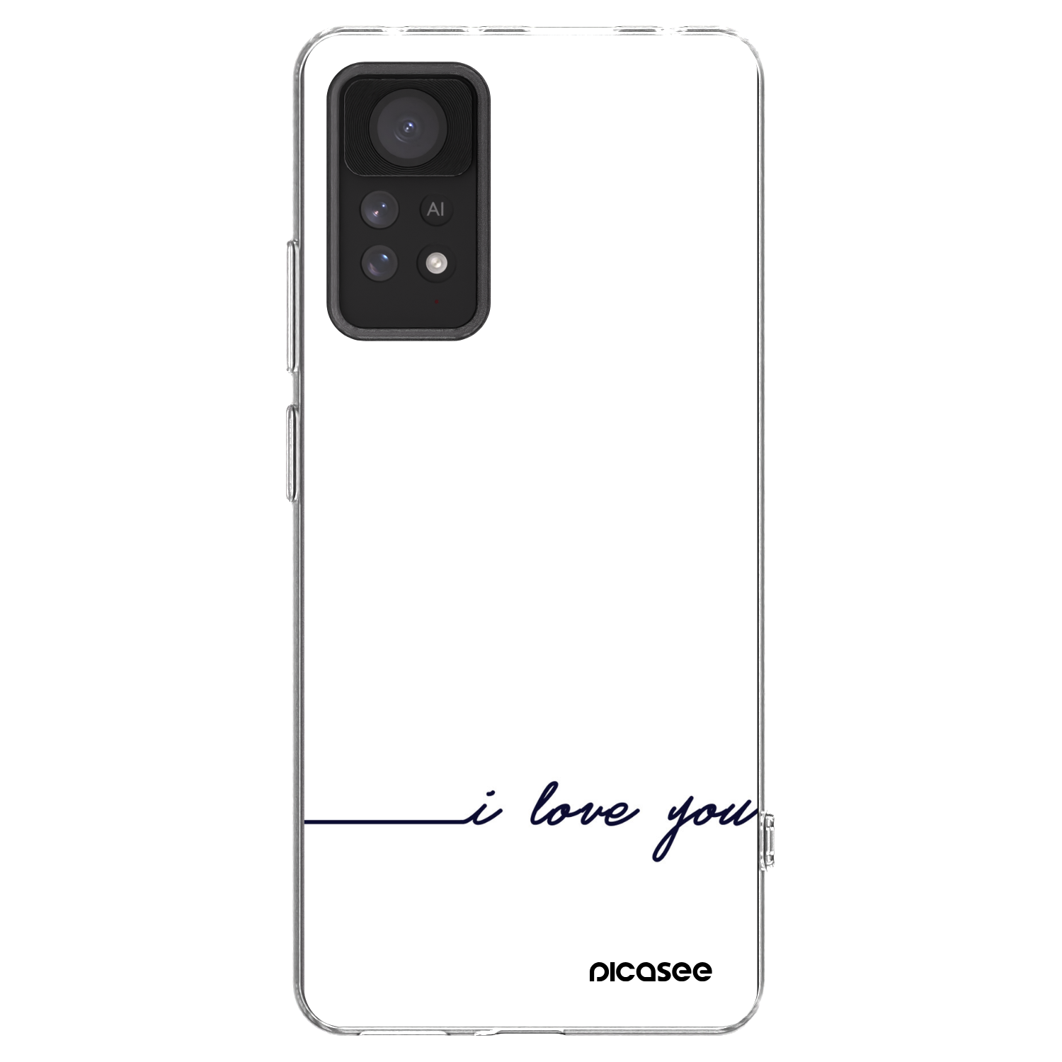 Picasee átlátszó szilikon tok az alábbi mobiltelefonokra Xiaomi Redmi Note 11 Pro 5G - I love you