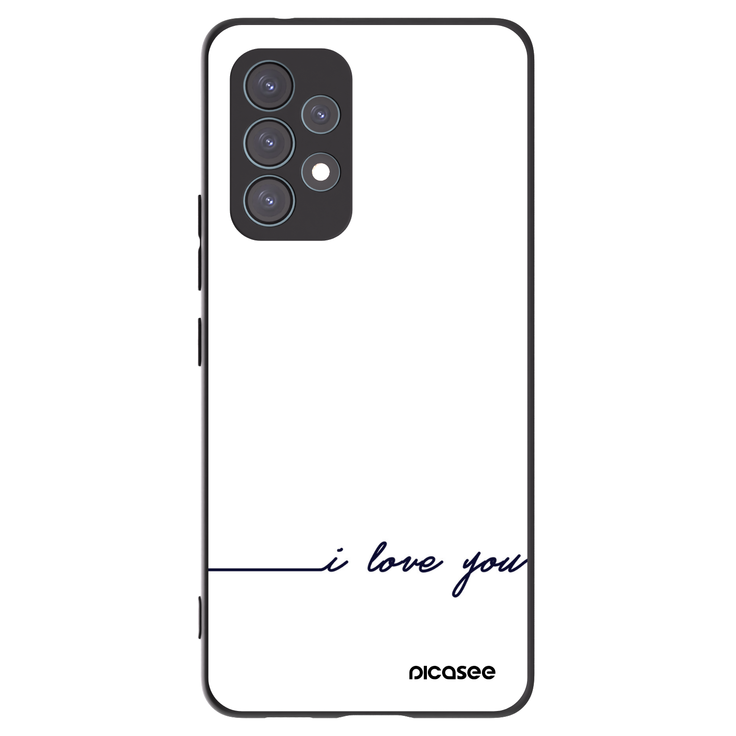 Picasee fekete szilikon tok az alábbi mobiltelefonokra Samsung Galaxy A53 5G A536 - I love you