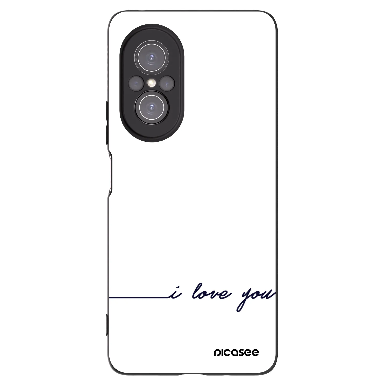 Picasee fekete szilikon tok az alábbi mobiltelefonokra Huawei Nova 9 SE - I love you