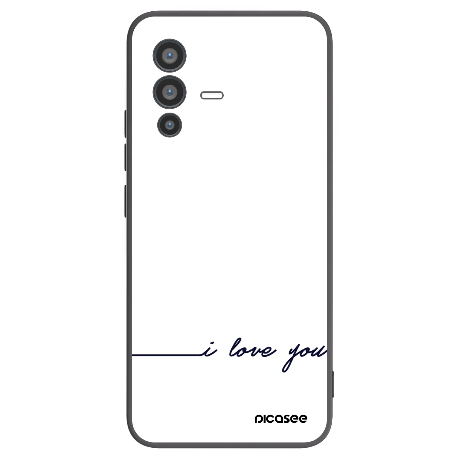 Picasee fekete szilikon tok az alábbi mobiltelefonokra Vivo V23 5G - I love you