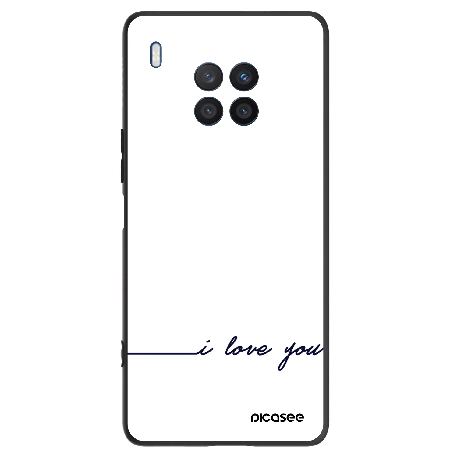 Picasee fekete szilikon tok az alábbi mobiltelefonokra Honor 50 Lite - I love you