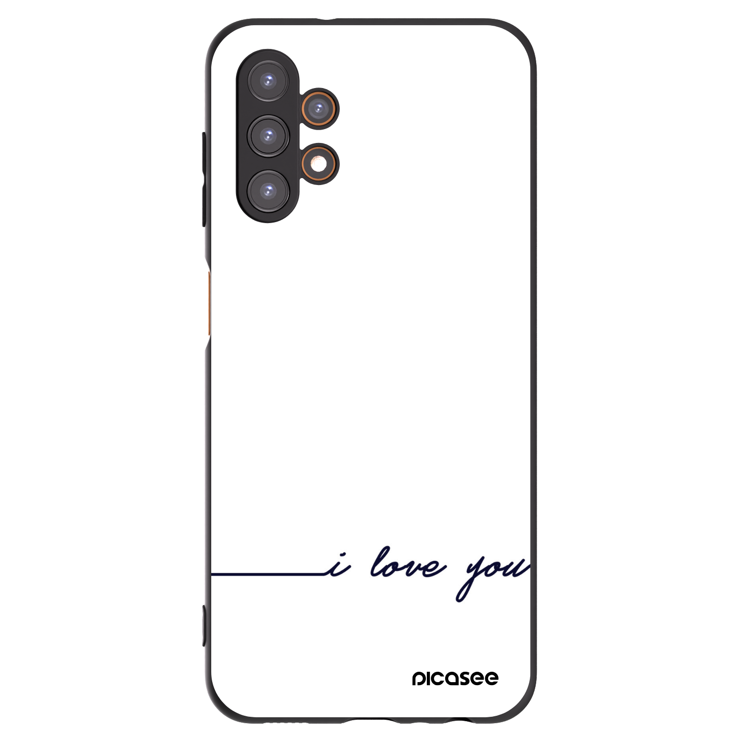 Picasee fekete szilikon tok az alábbi mobiltelefonokra Samsung Galaxy A13 4G A135 - I love you