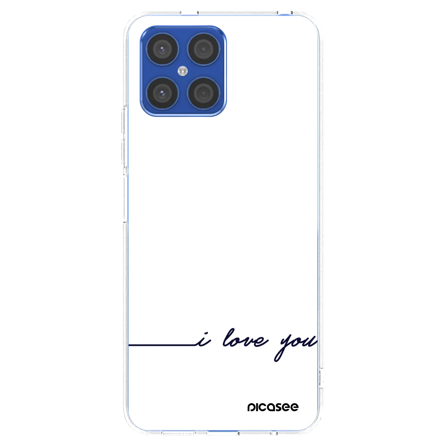 Picasee átlátszó szilikon tok az alábbi mobiltelefonokra Honor X8 4G - I love you