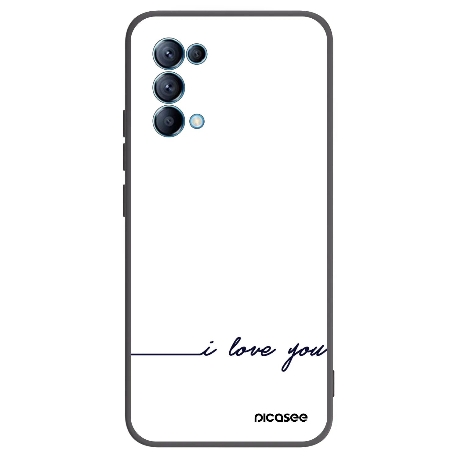 Picasee fekete szilikon tok az alábbi mobiltelefonokra OPPO Reno 5 5G - I love you