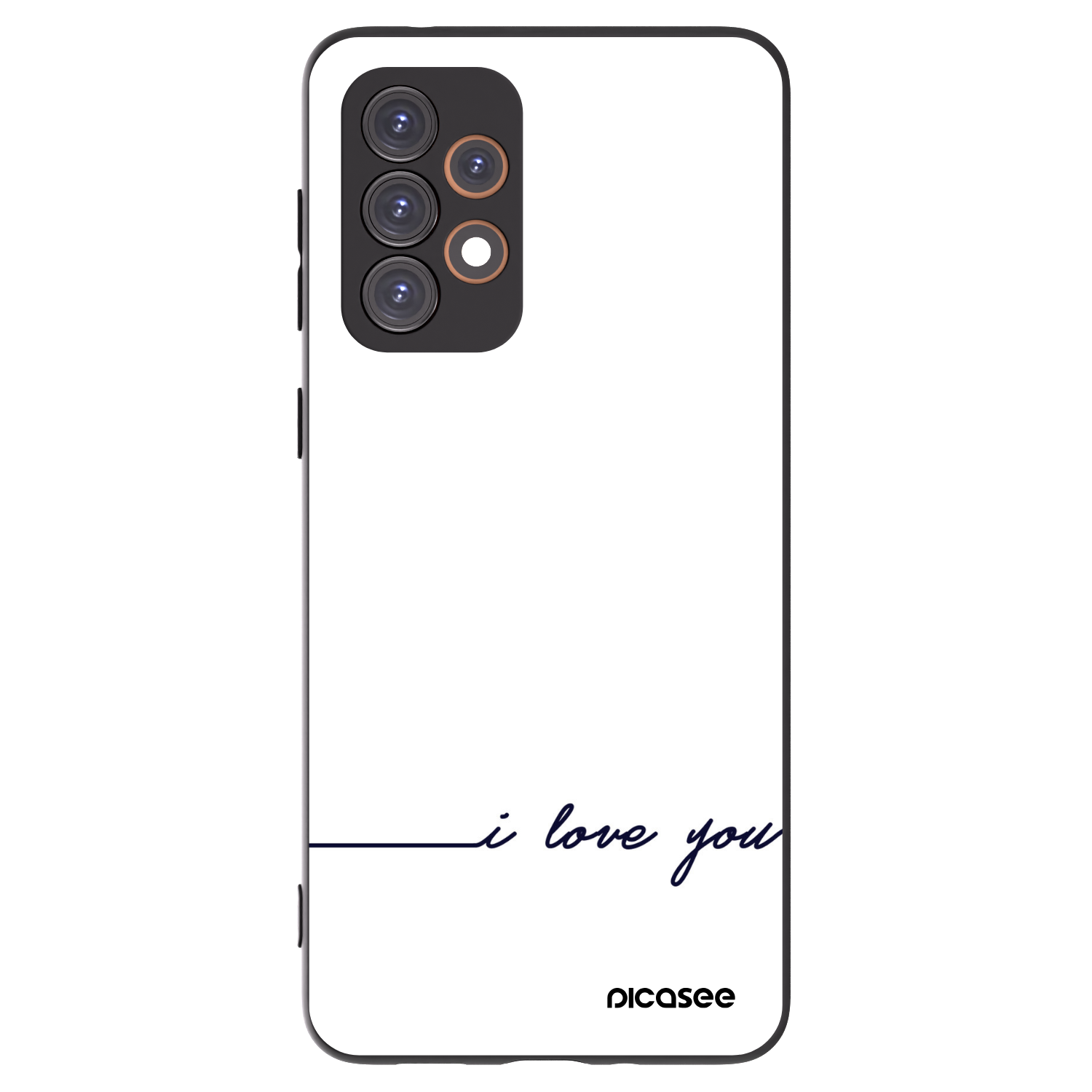 Picasee fekete szilikon tok az alábbi mobiltelefonokra Samsung Galaxy A33 5G A336 - I love you