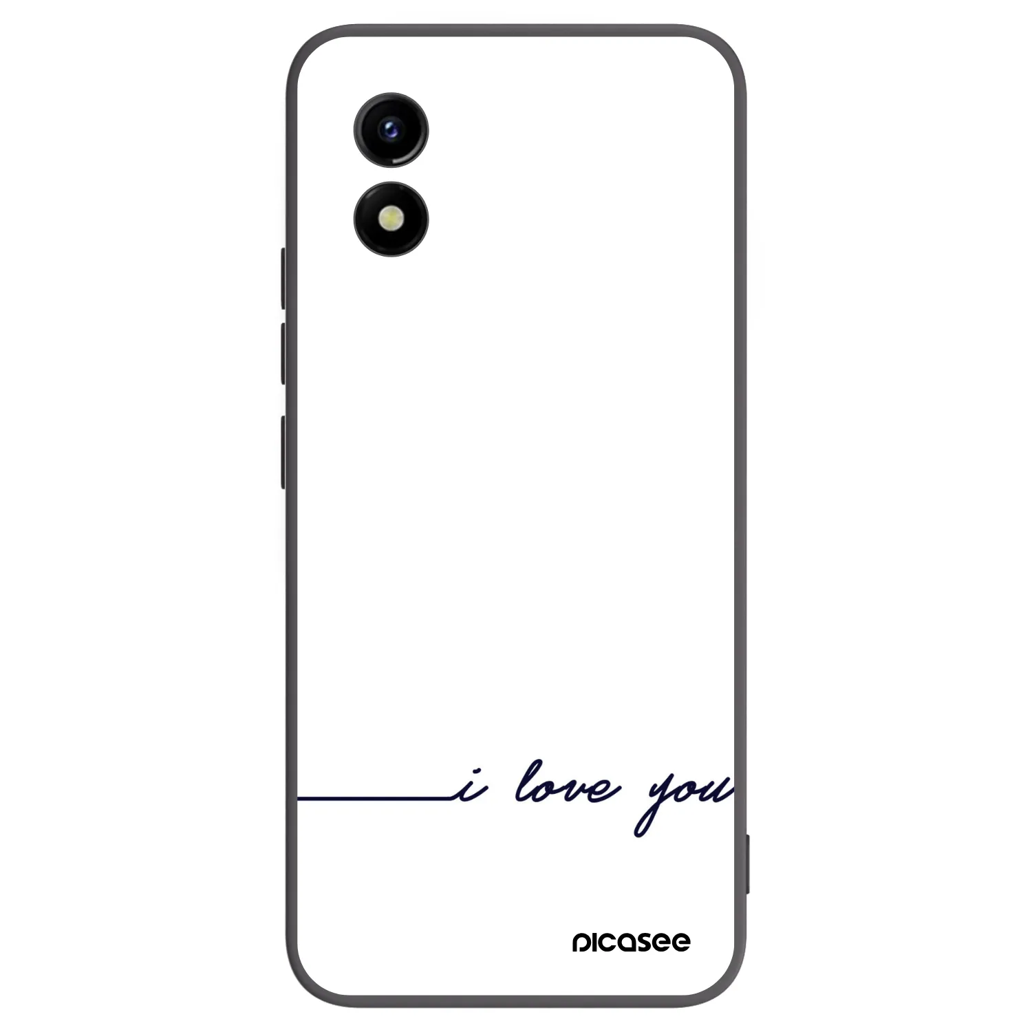 Picasee fekete szilikon tok az alábbi mobiltelefonokra Vivo Y01 - I love you
