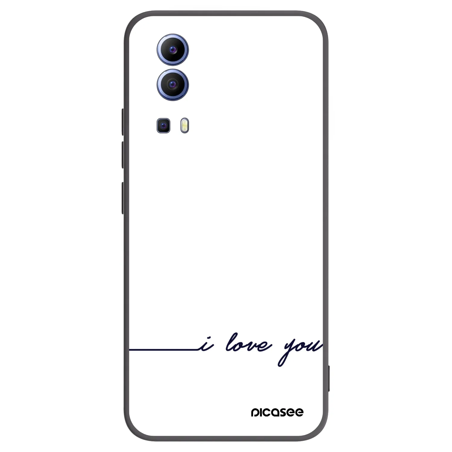 Picasee fekete szilikon tok az alábbi mobiltelefonokra Vivo Y52 5G - I love you