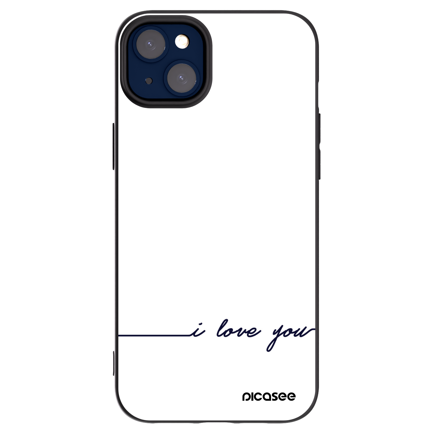 Picasee fekete szilikon tok az alábbi mobiltelefonokra Apple iPhone 14 Plus - I love you