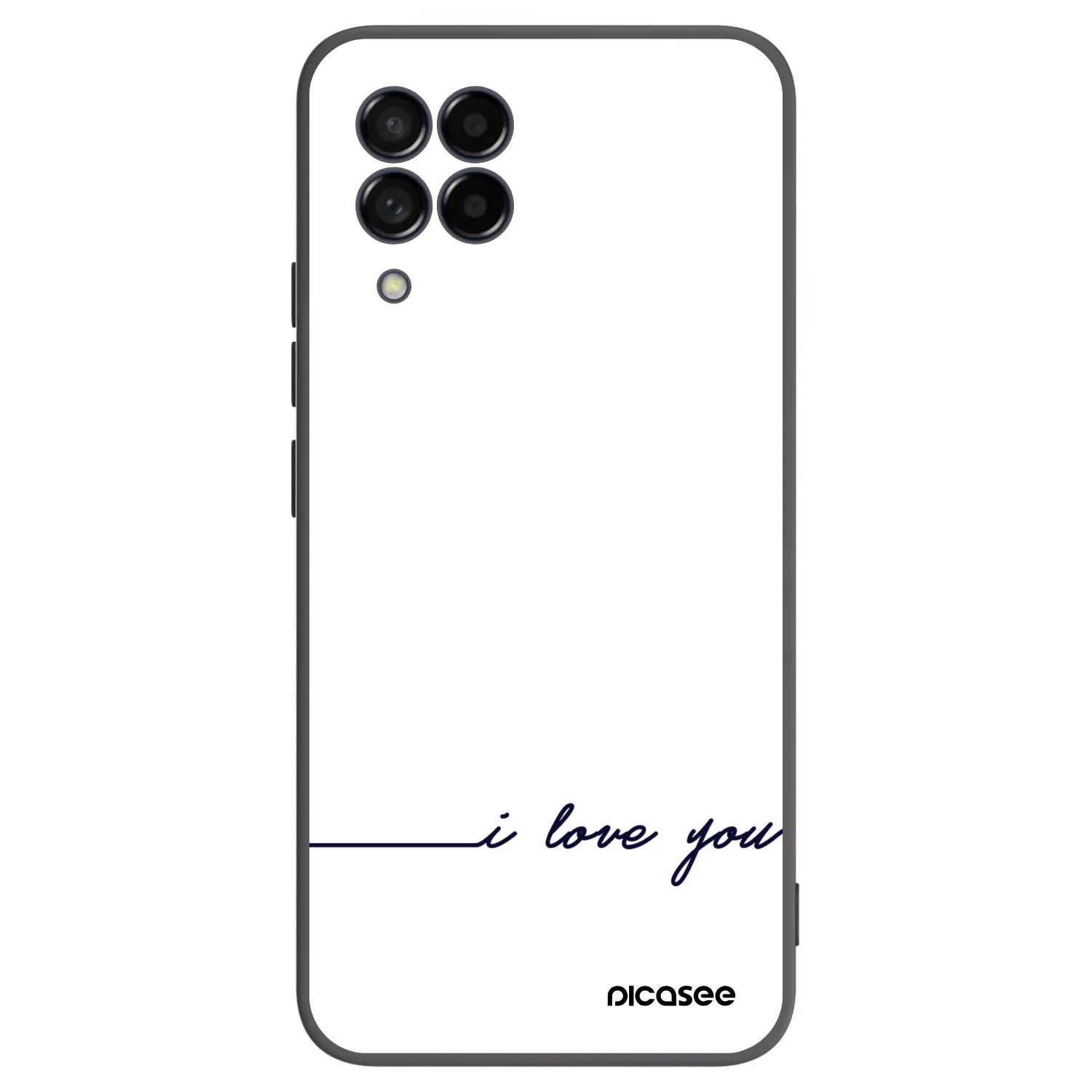 Picasee fekete szilikon tok az alábbi mobiltelefonokra Samsung Galaxy M53 5G - I love you
