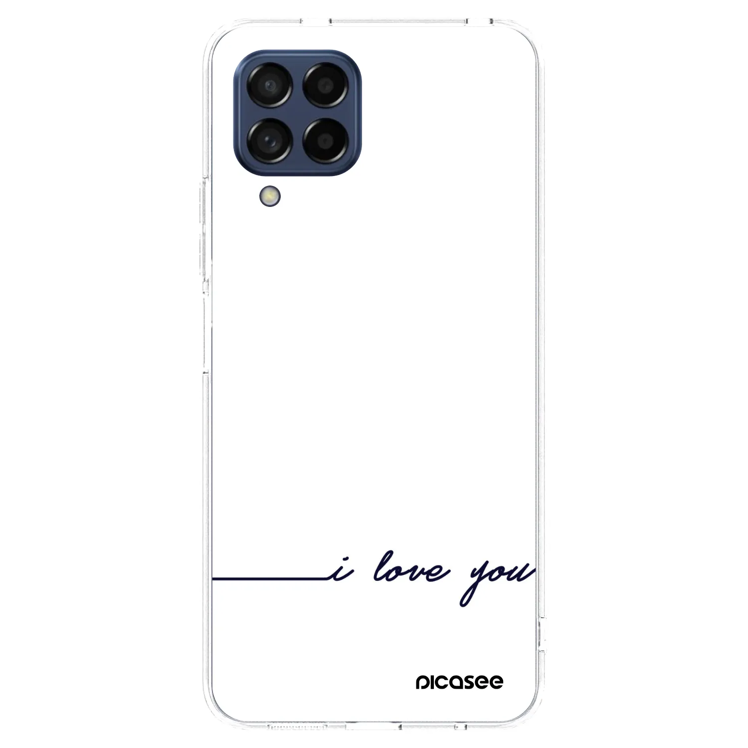 Picasee átlátszó szilikon tok az alábbi mobiltelefonokra Samsung Galaxy M53 5G - I love you