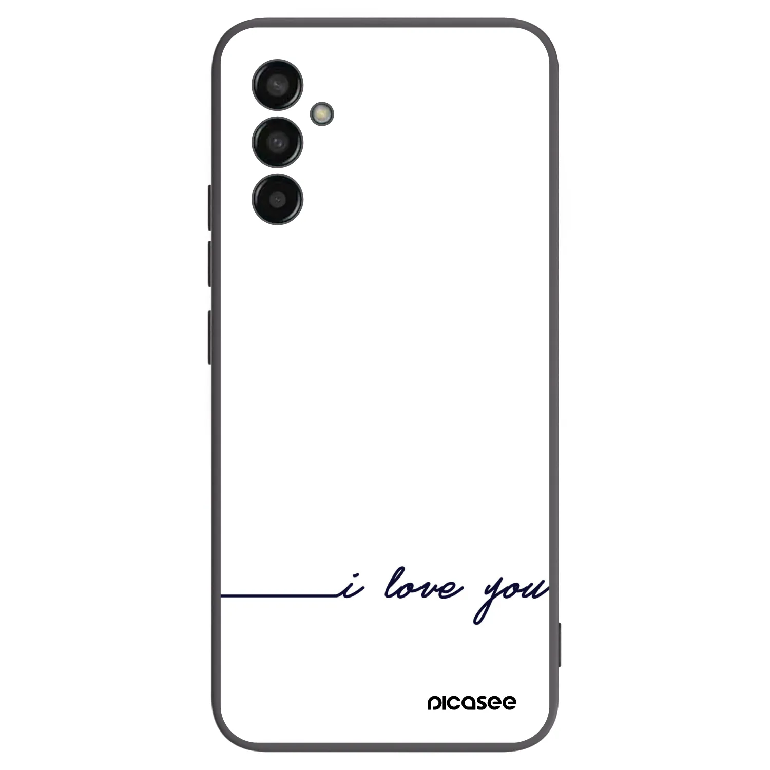 Picasee fekete szilikon tok az alábbi mobiltelefonokra Samsung Galaxy M13 M135F - I love you