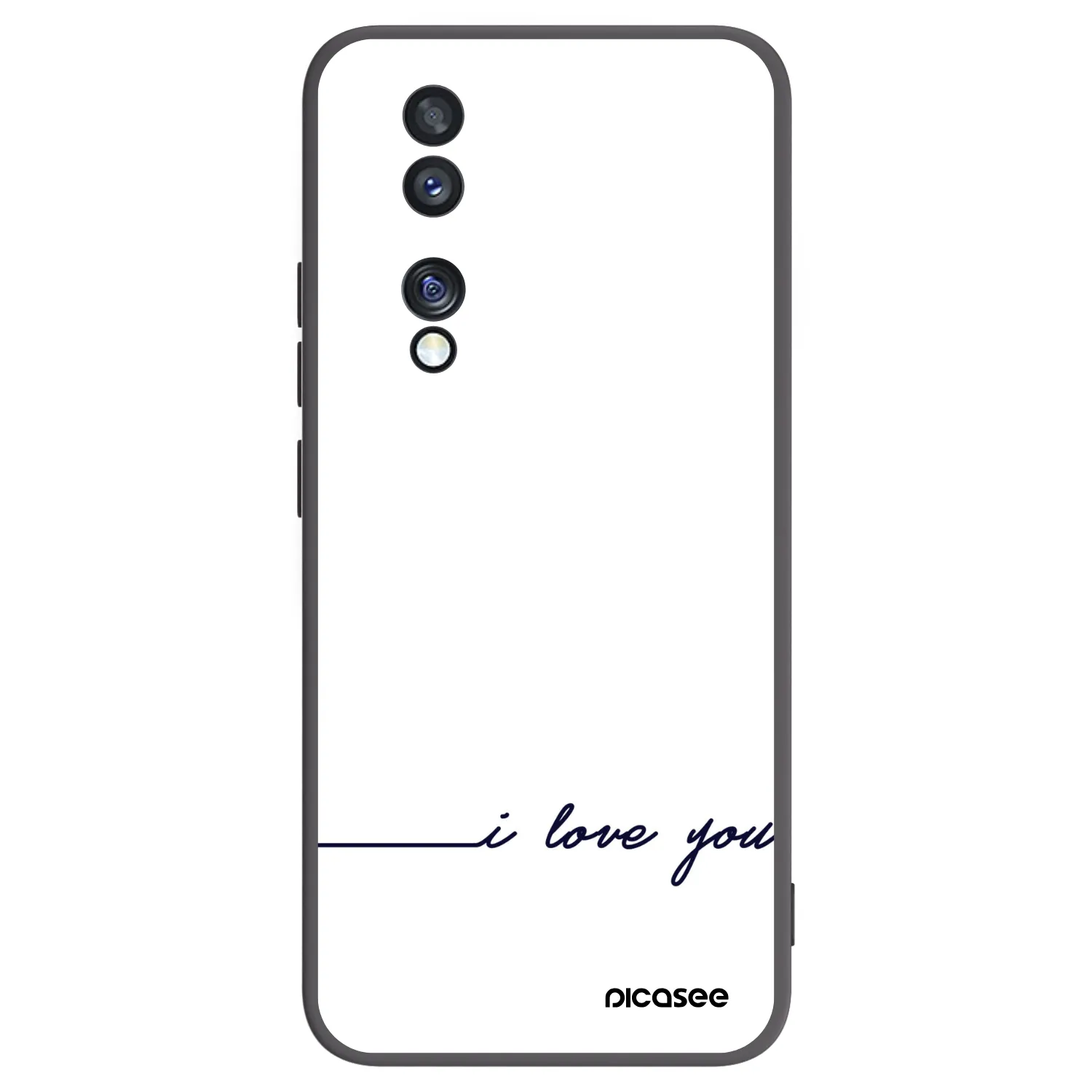 Picasee fekete szilikon tok az alábbi mobiltelefonokra Honor 70 - I love you
