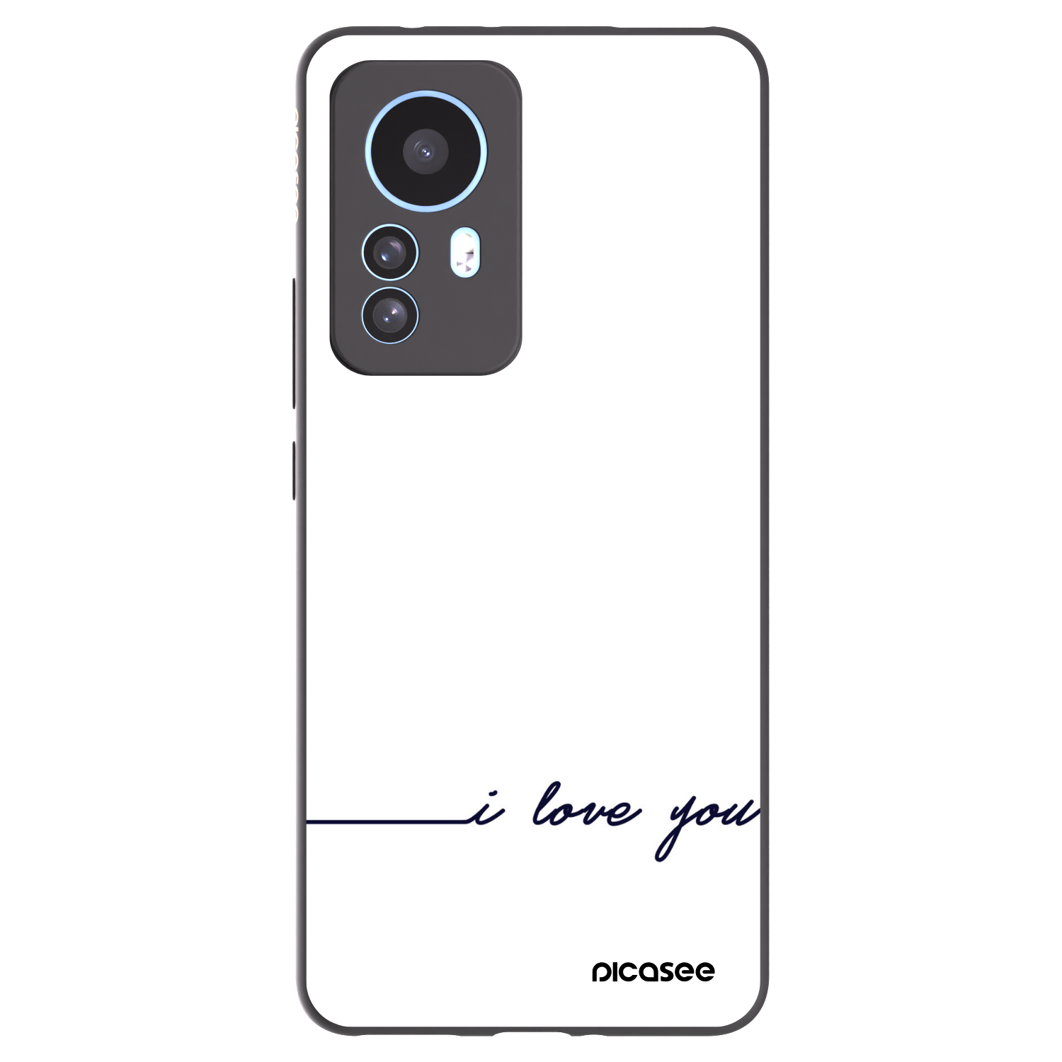 Picasee fekete szilikon tok az alábbi mobiltelefonokra Xiaomi 12T Pro - I love you