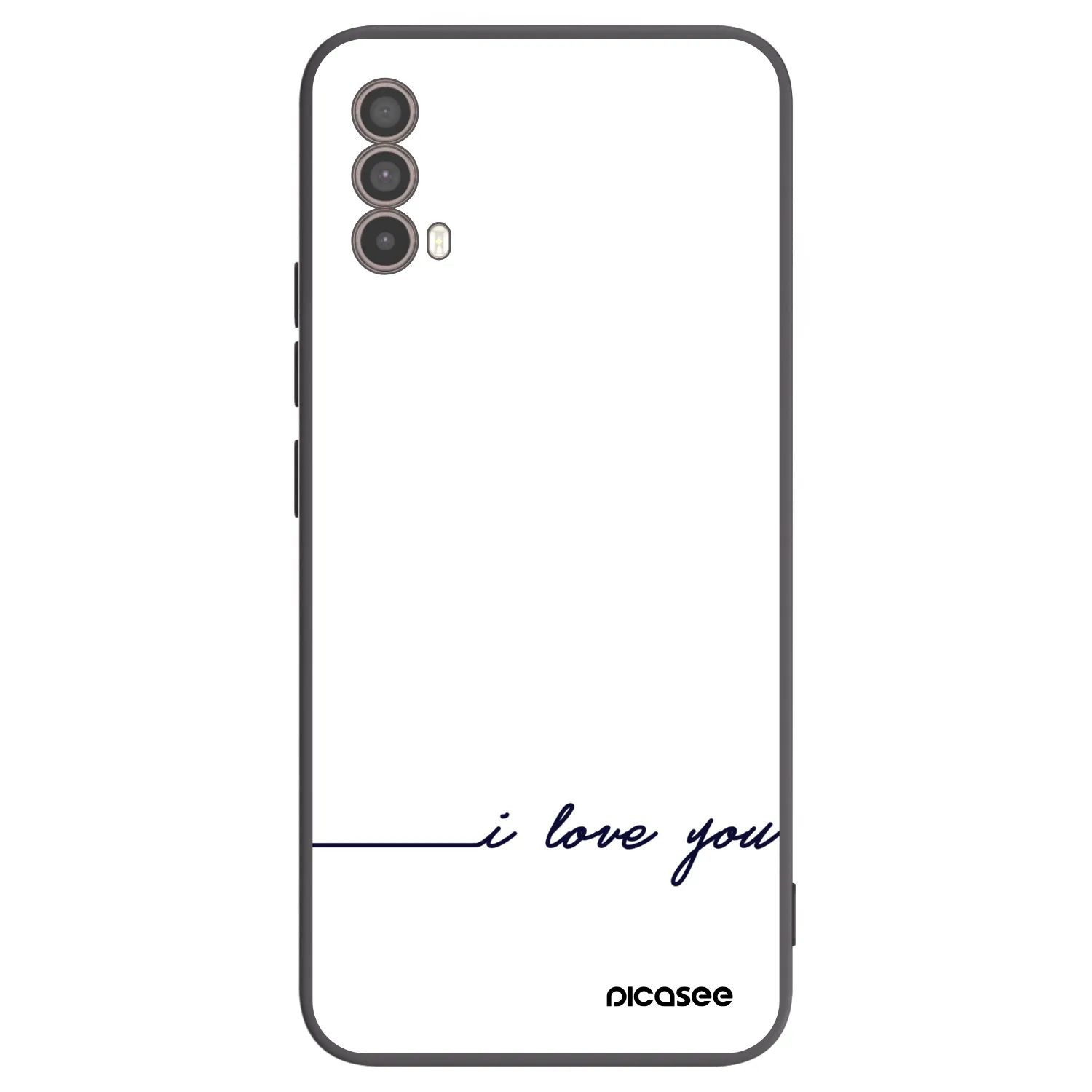 Picasee fekete szilikon tok az alábbi mobiltelefonokra Motorola Moto E40 - I love you