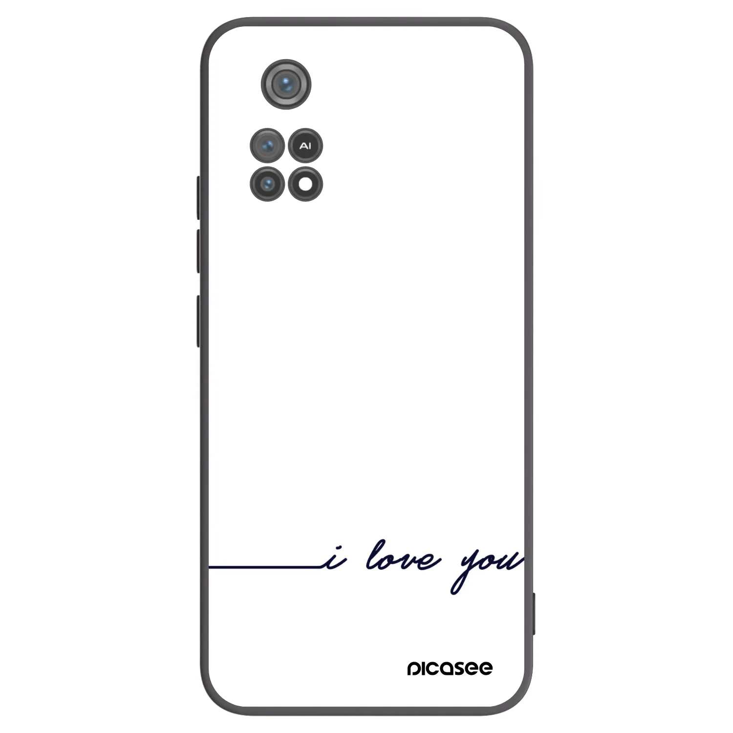 Picasee fekete szilikon tok az alábbi mobiltelefonokra Xiaomi Poco M4 Pro - I love you